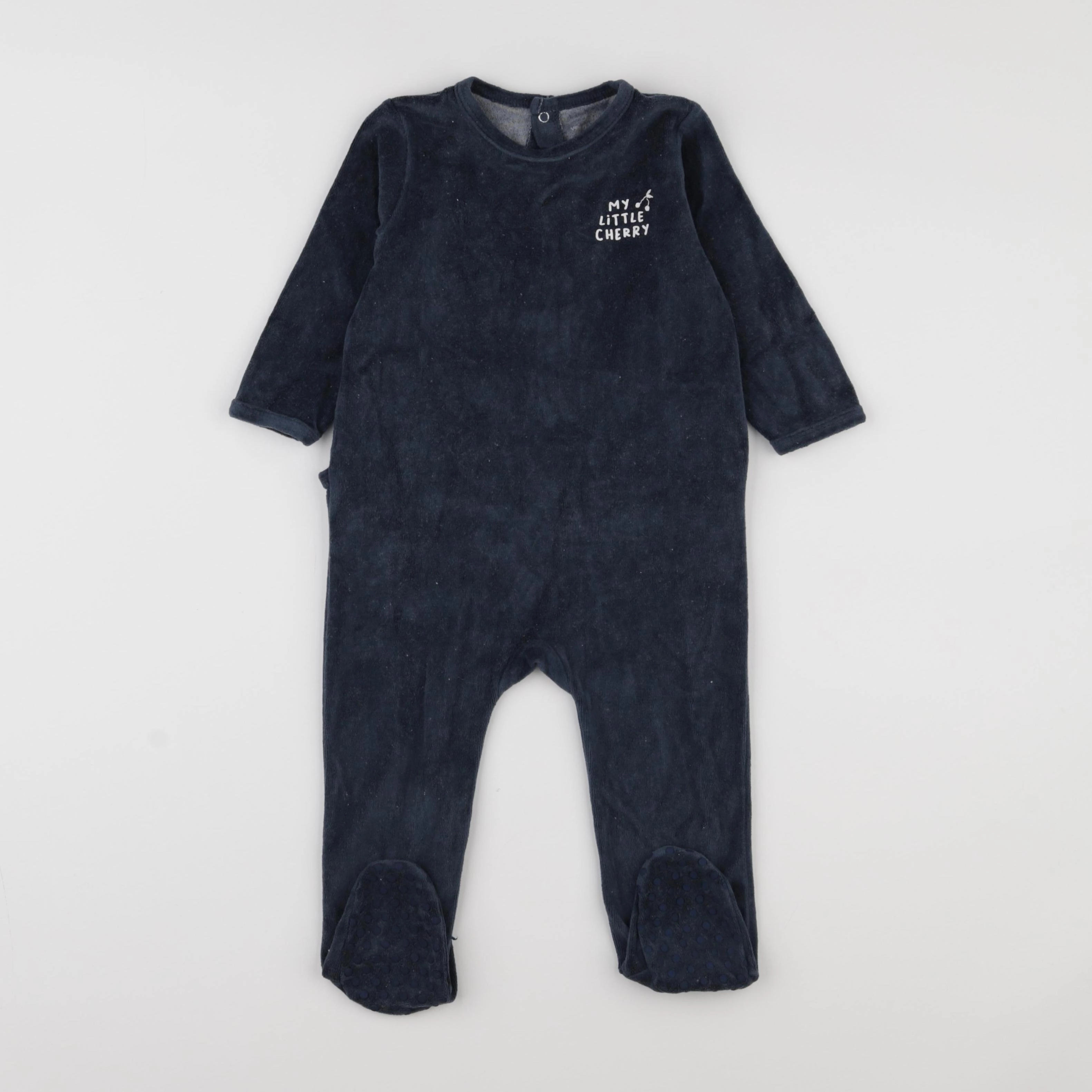 Vertbaudet - pyjama velours bleu - 18 mois