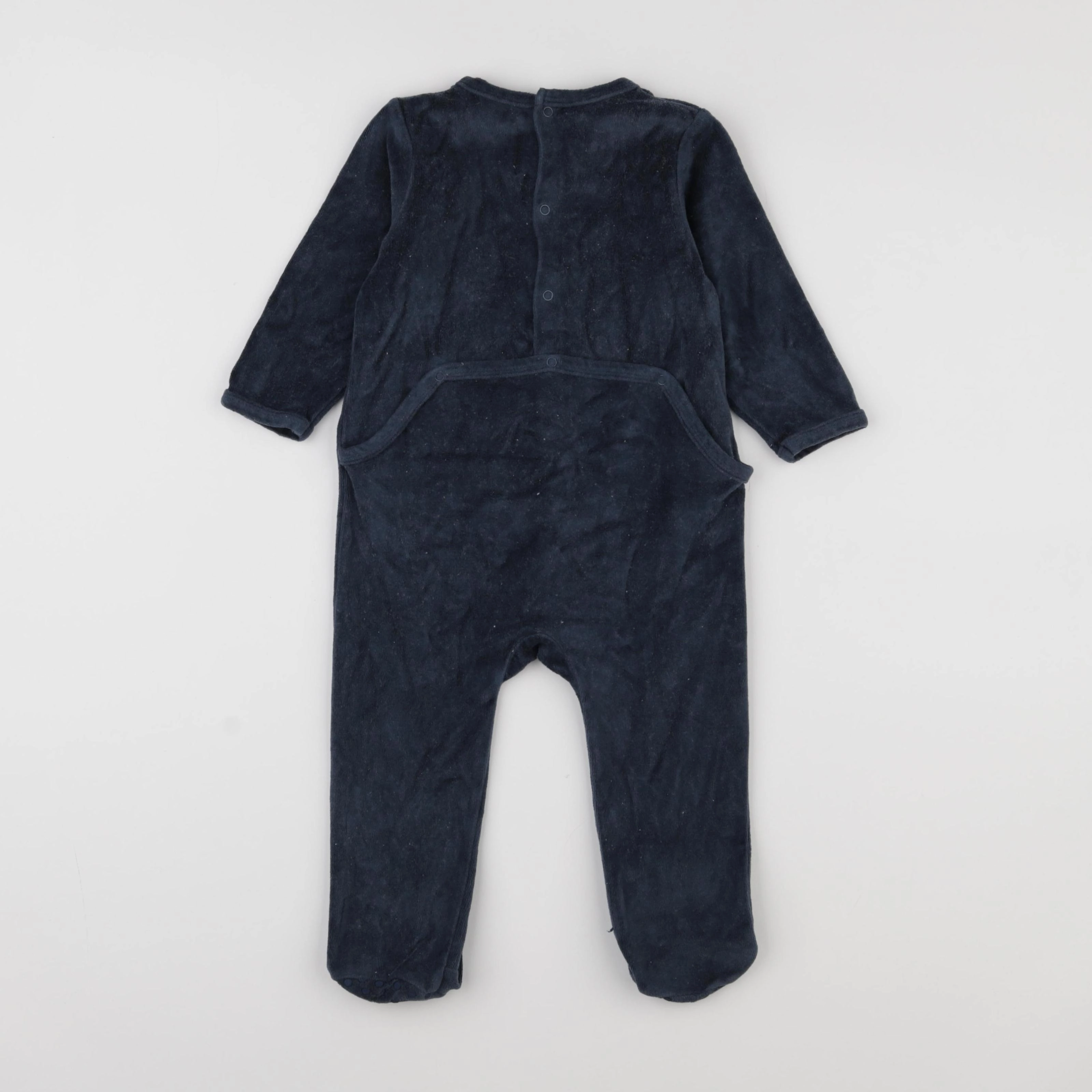 Vertbaudet - pyjama velours bleu - 18 mois