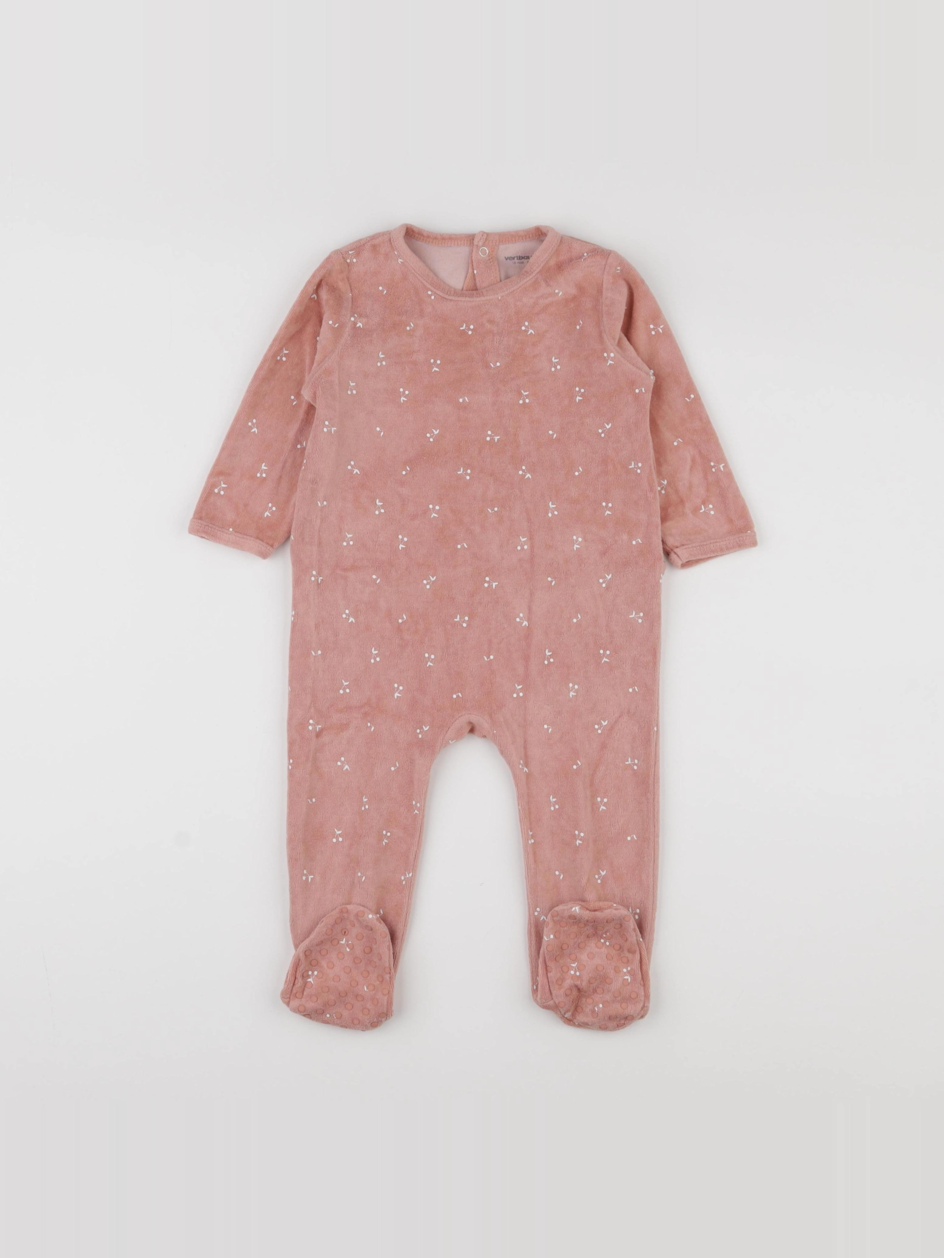 Vertbaudet - pyjama velours rose - 18 mois