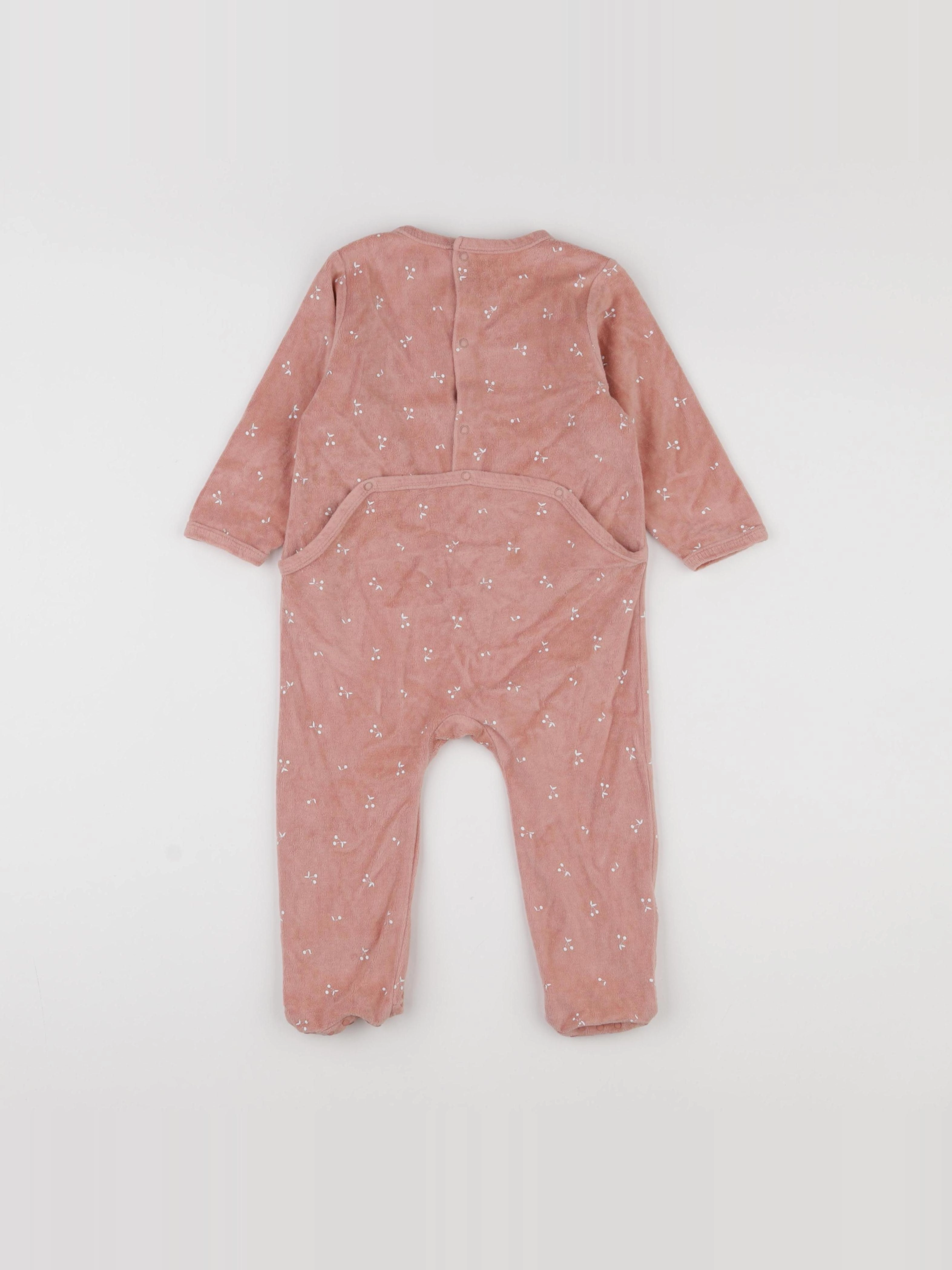 Vertbaudet - pyjama velours rose - 18 mois