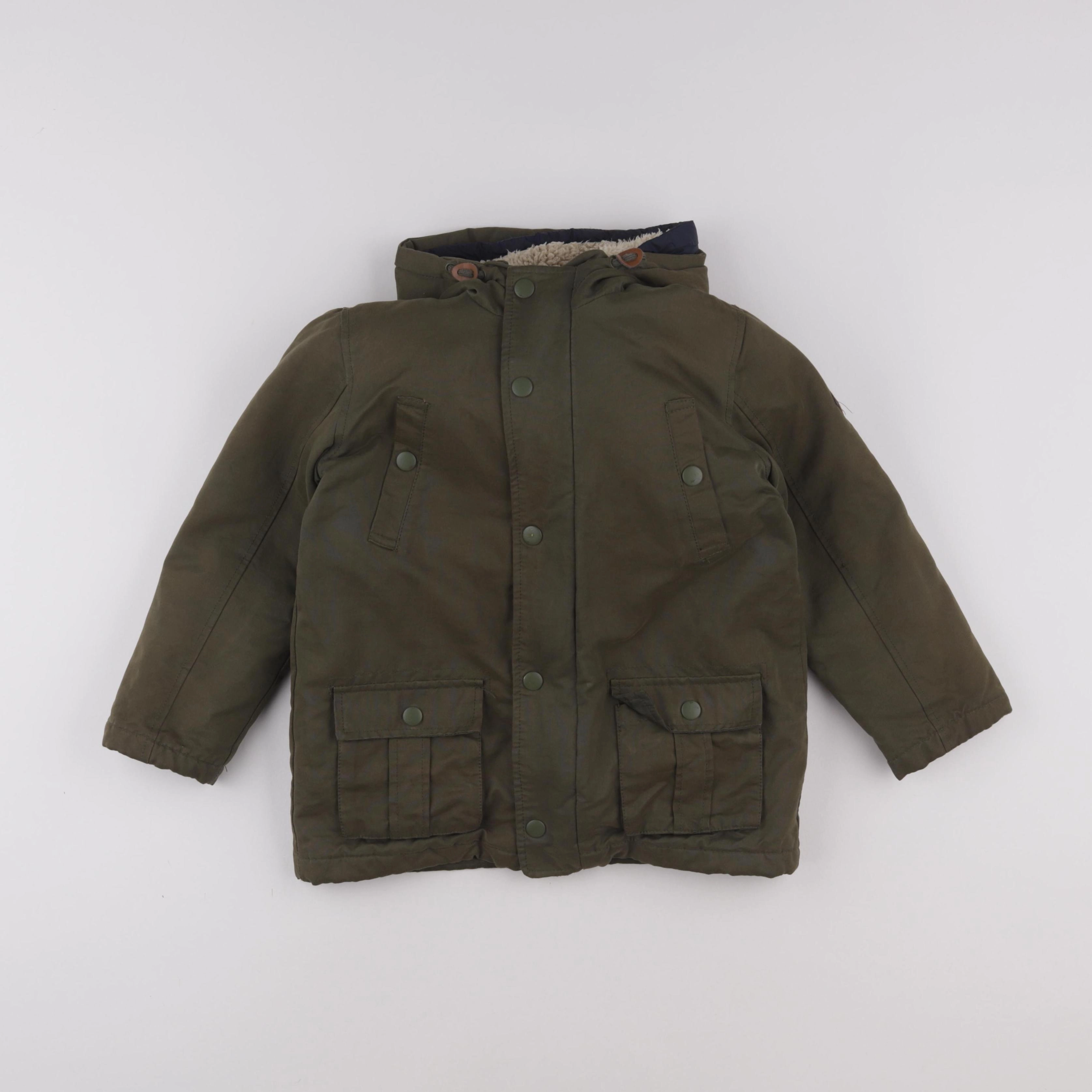 Vertbaudet - parka vert - 6 ans