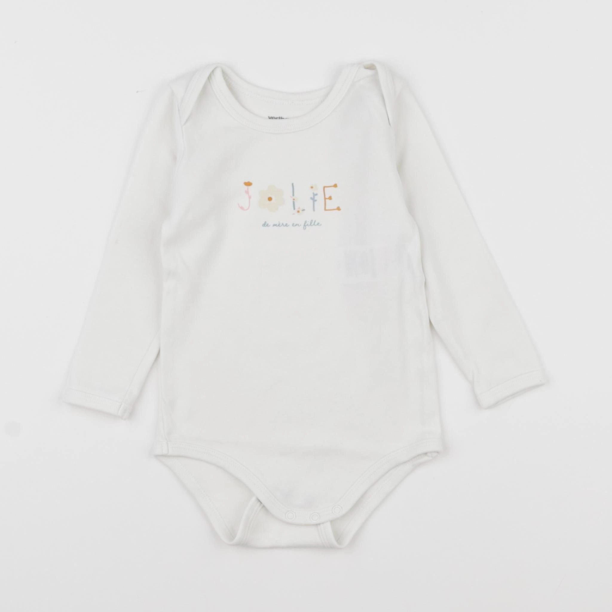 Vertbaudet - body blanc - 18 mois