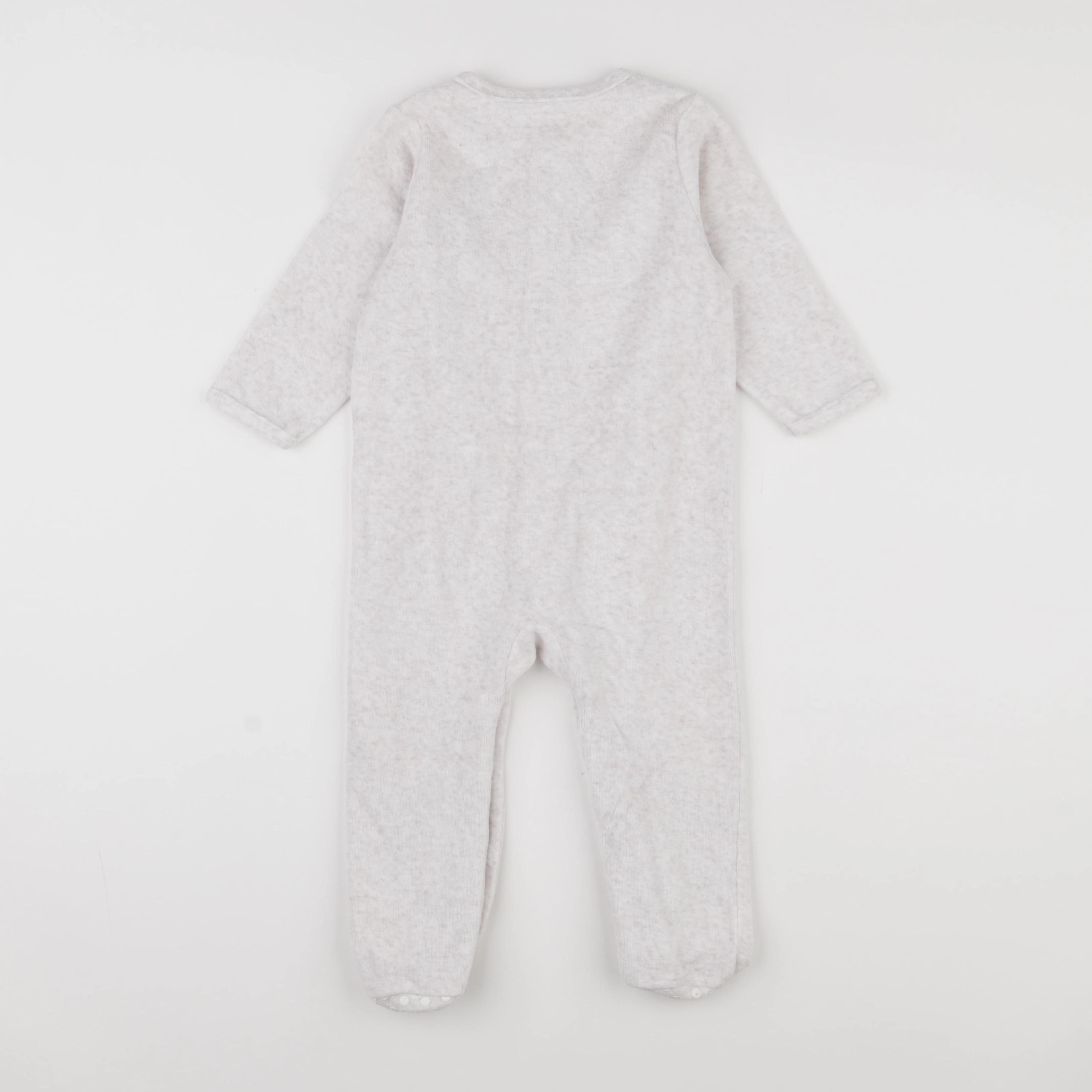 Vertbaudet - pyjama velours gris - 18 mois