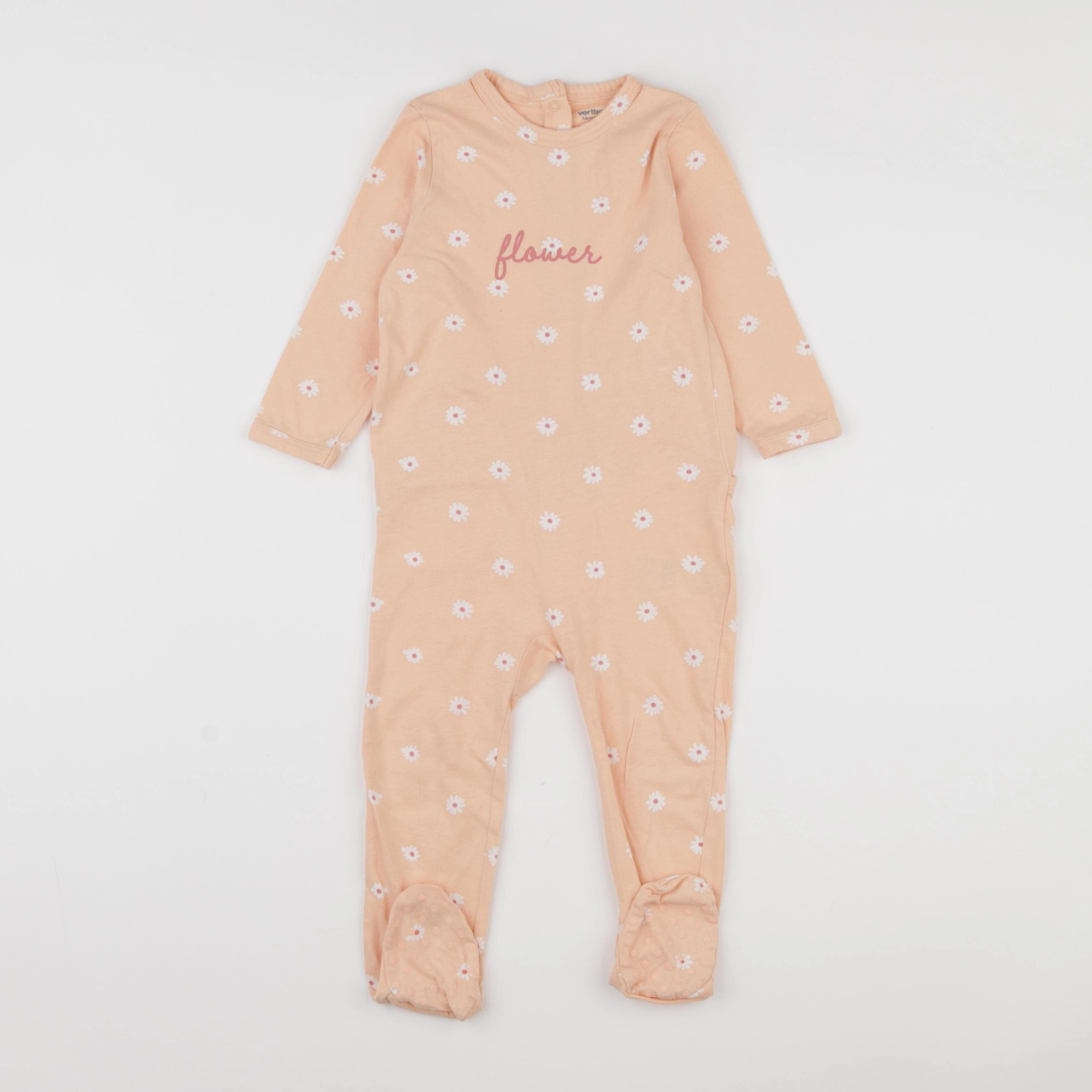 Vertbaudet - pyjama coton orange - 18 mois