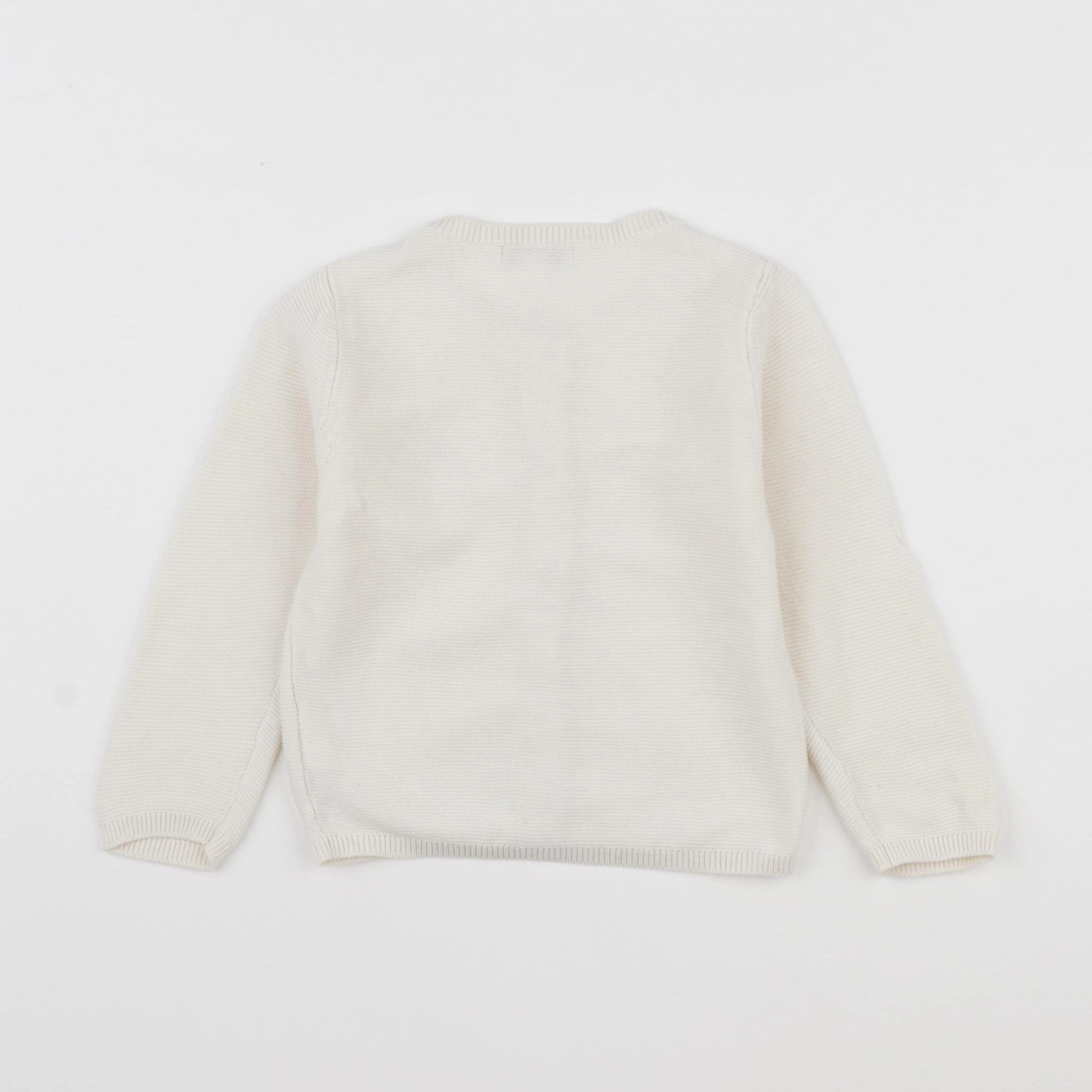 Vertbaudet - gilet blanc - 18 mois