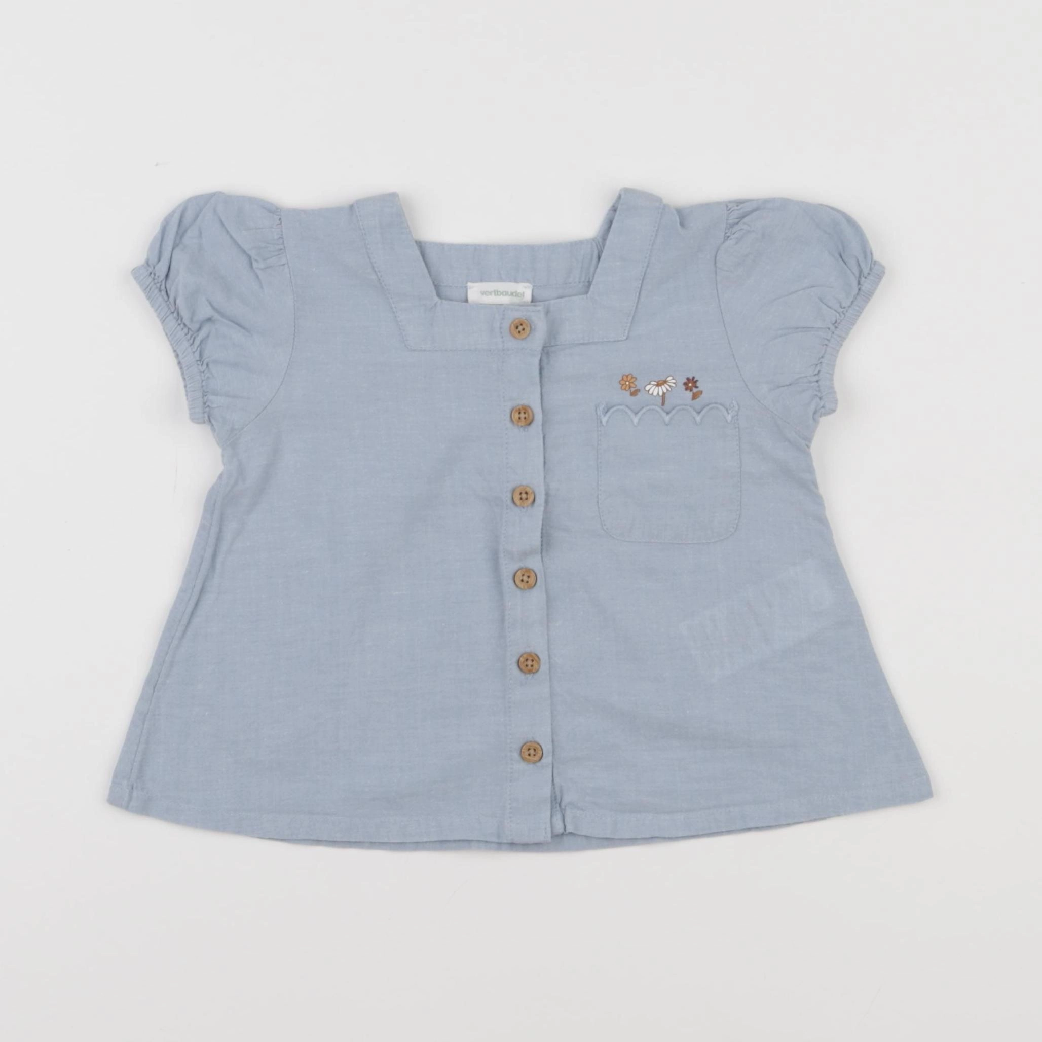 Vertbaudet - blouse bleu - 18 mois