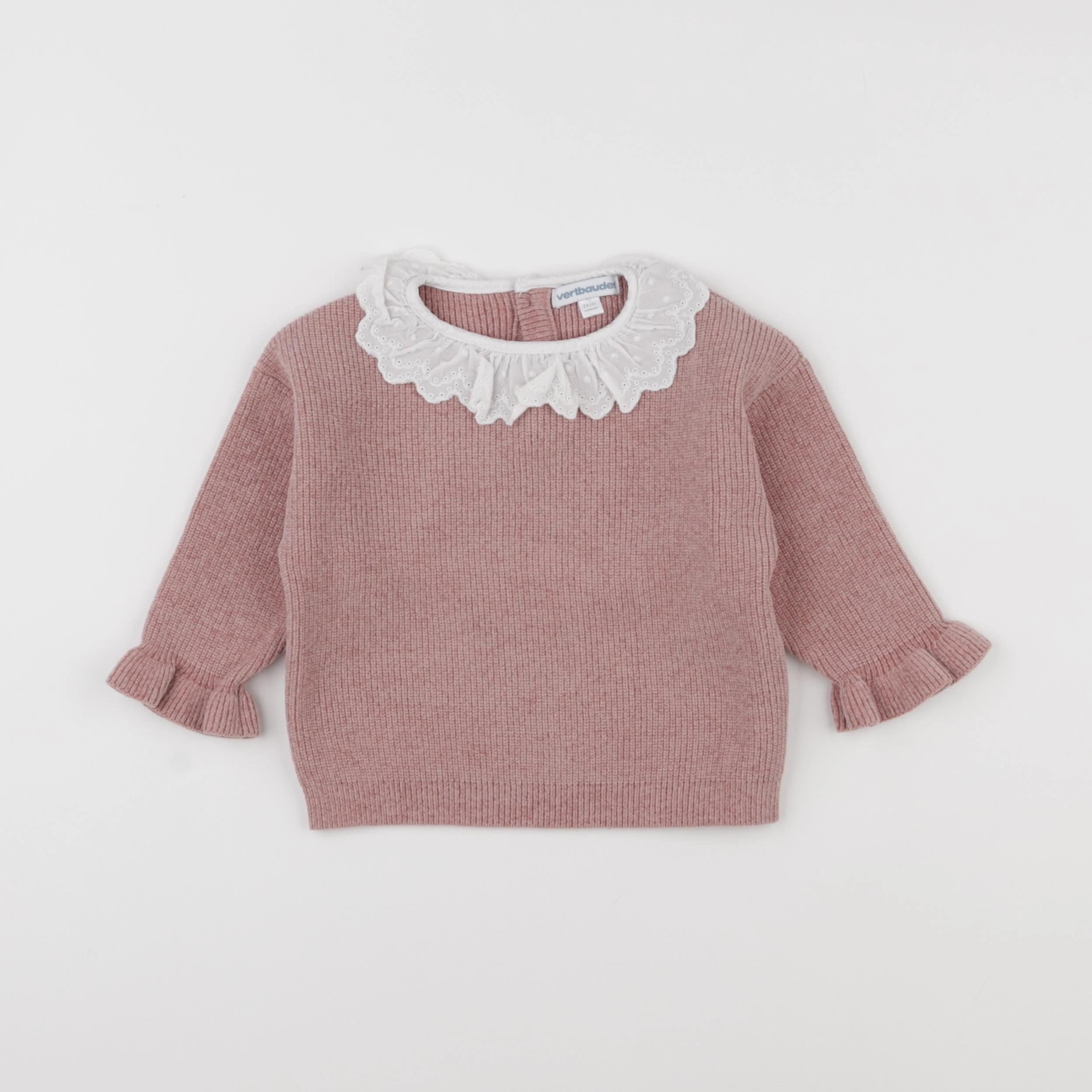 Vertbaudet - pull rose - 12 mois