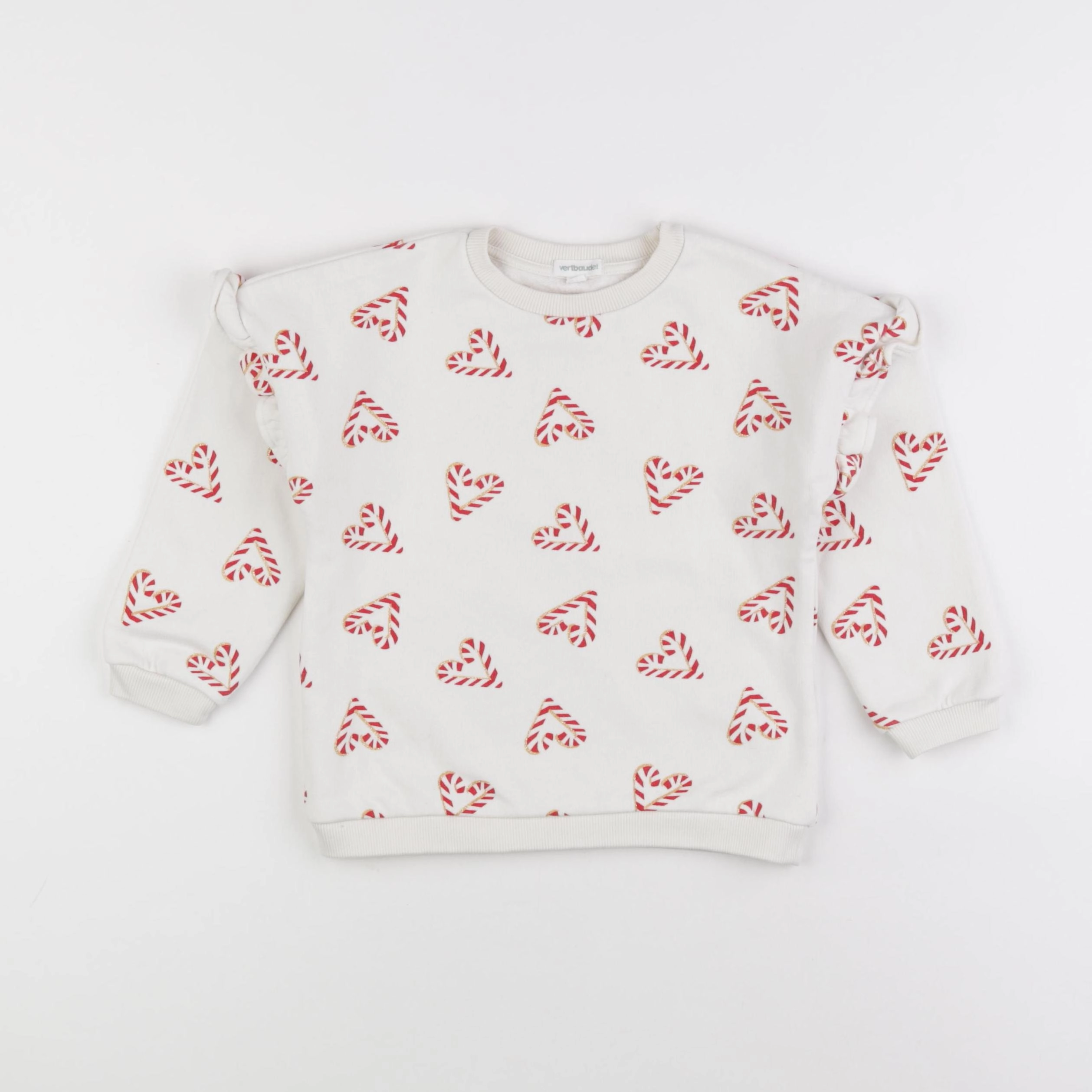 Vertbaudet - sweat blanc - 4 ans