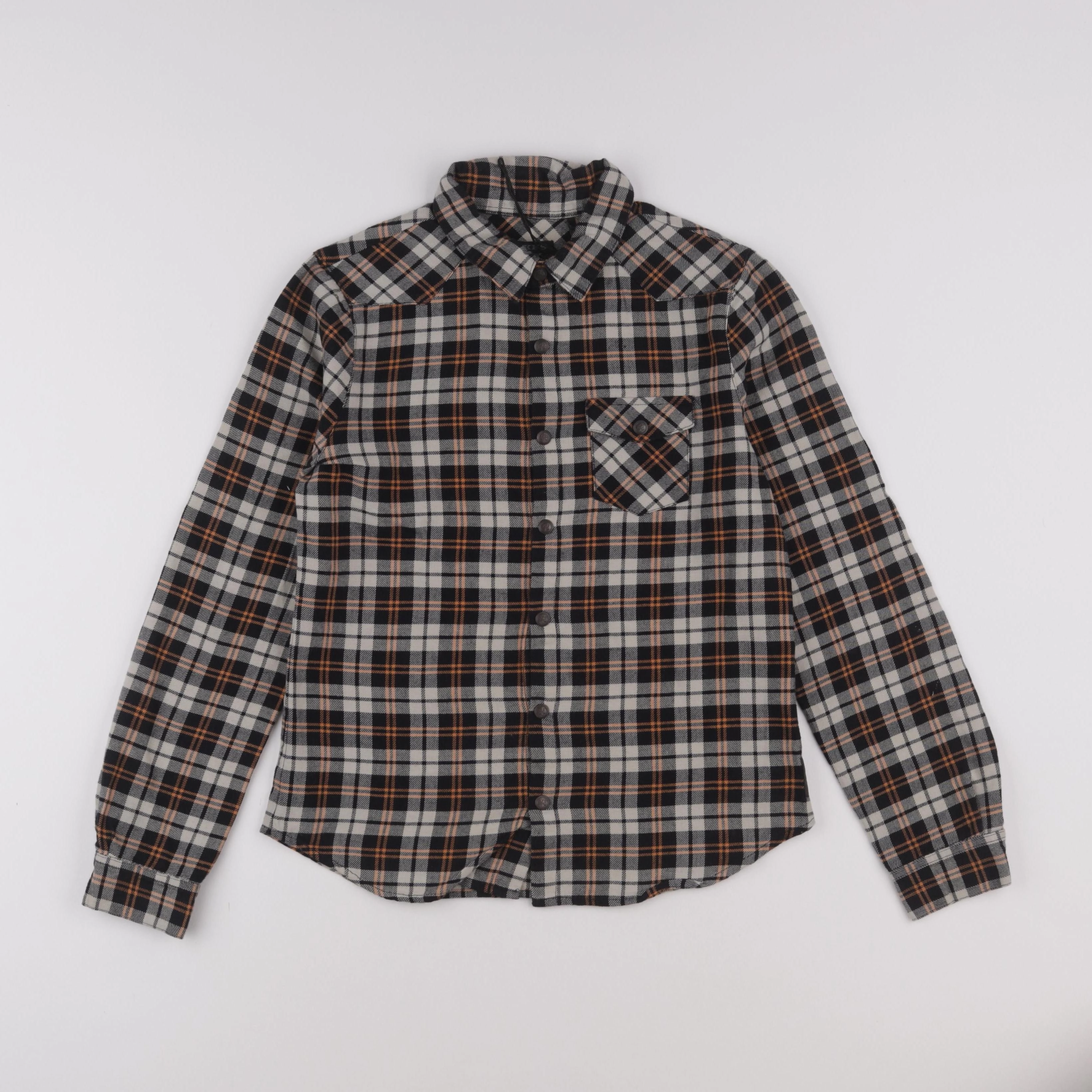 IKKS - chemise gris, noir - 12 ans