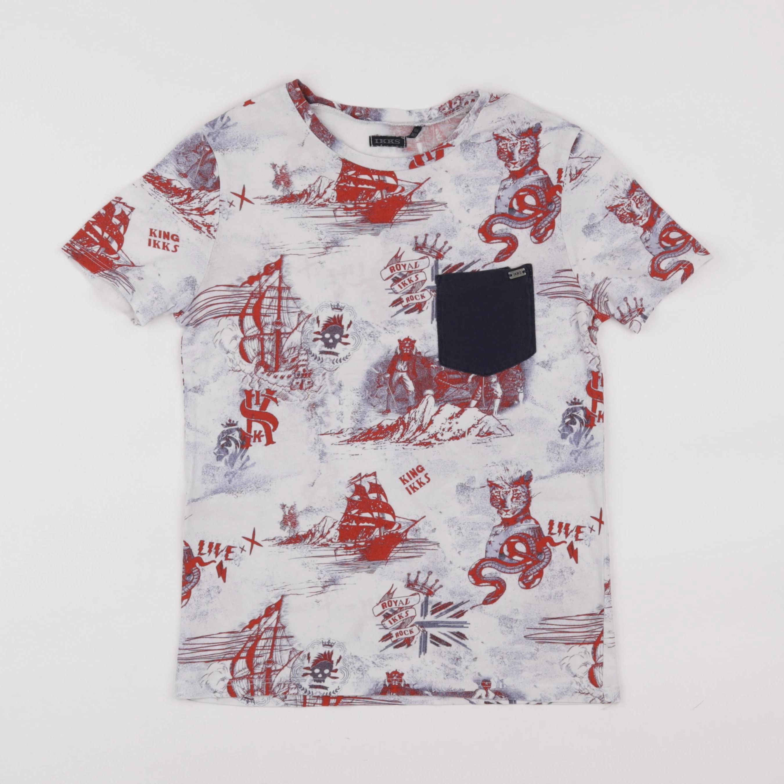 IKKS - tee-shirt blanc - 10 ans