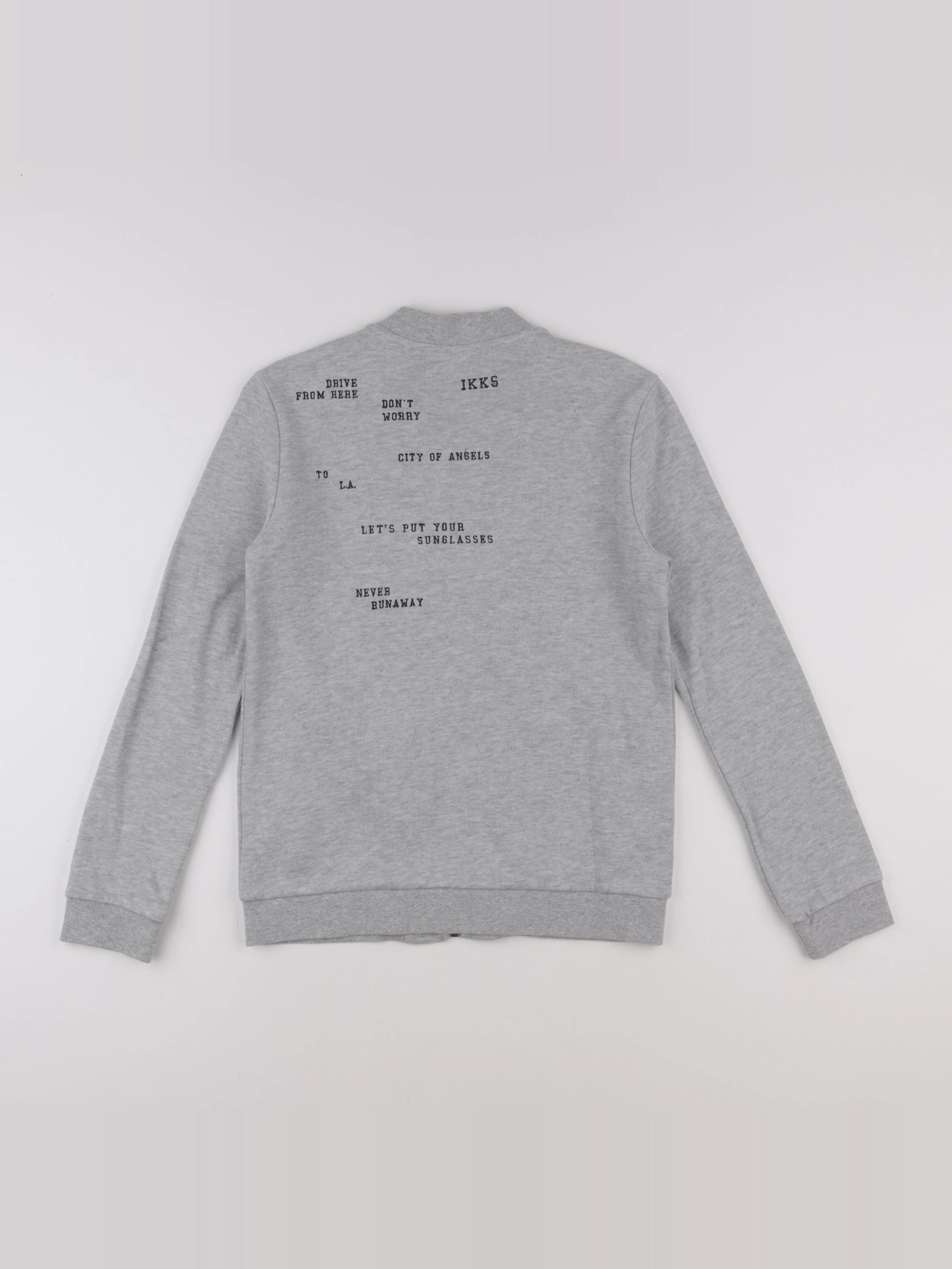 IKKS - sweat imprimé au dos gris - 12 ans
