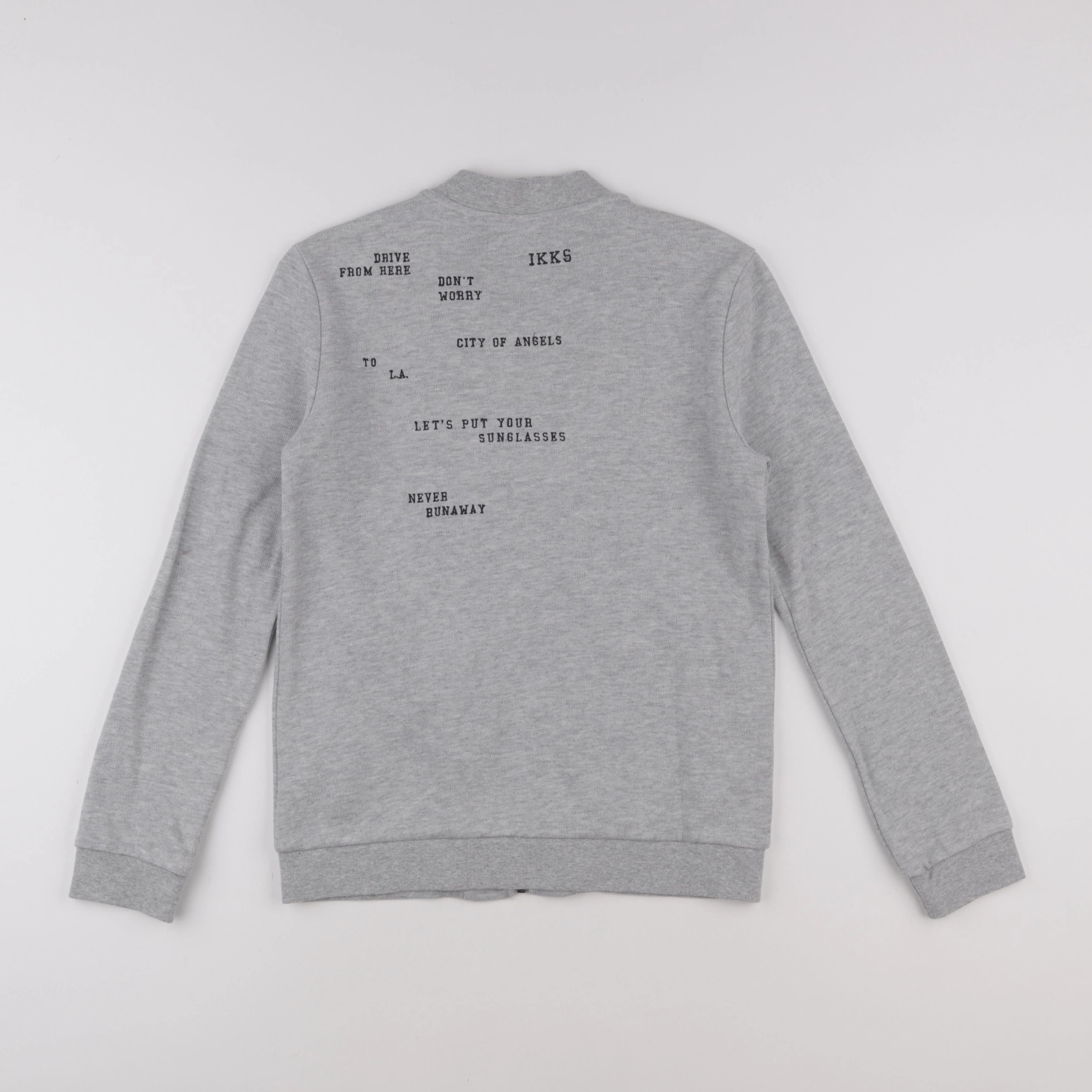 IKKS - sweat imprimé au dos gris - 12 ans