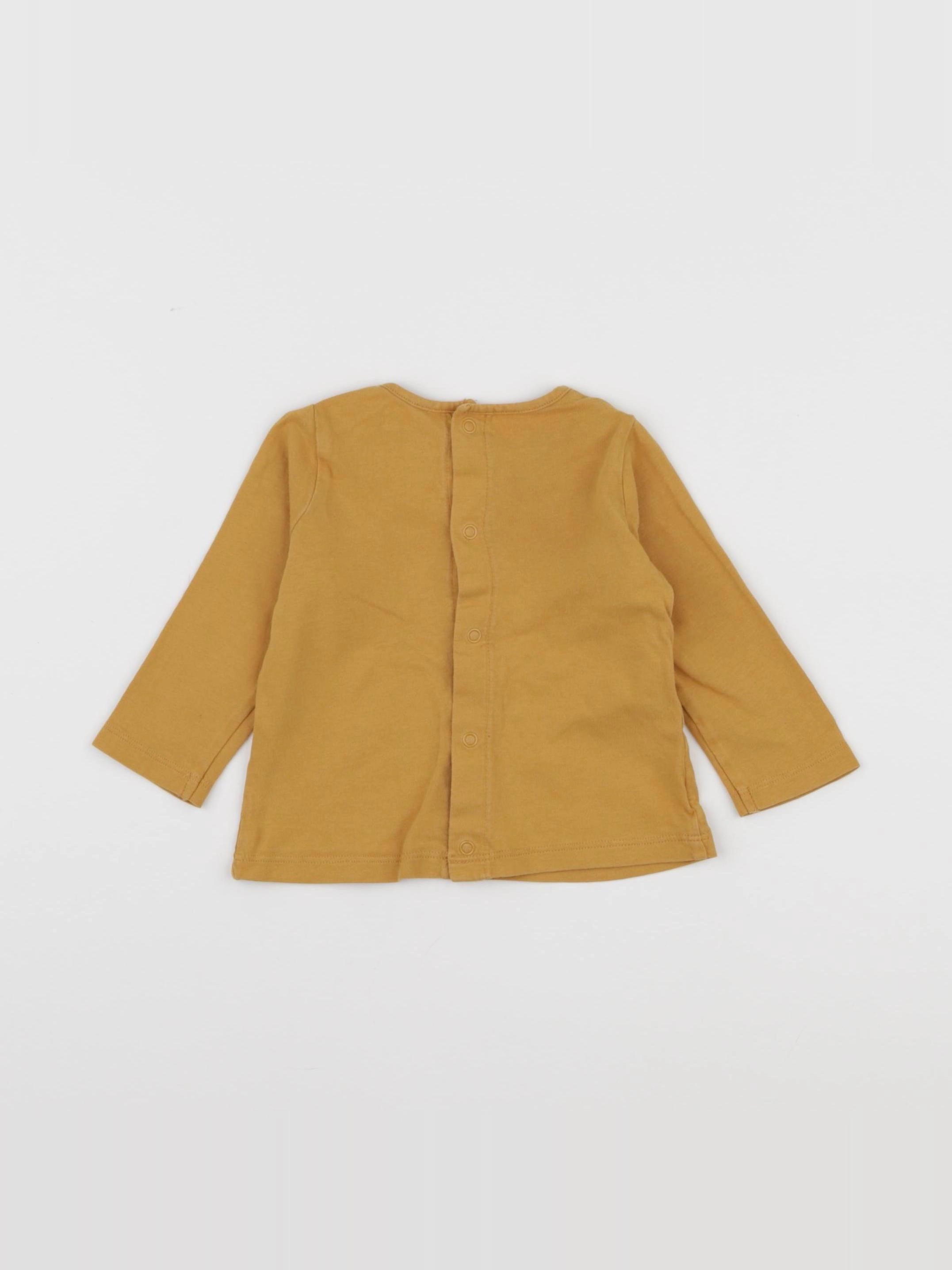 Vertbaudet - tee-shirt jaune - 6 mois