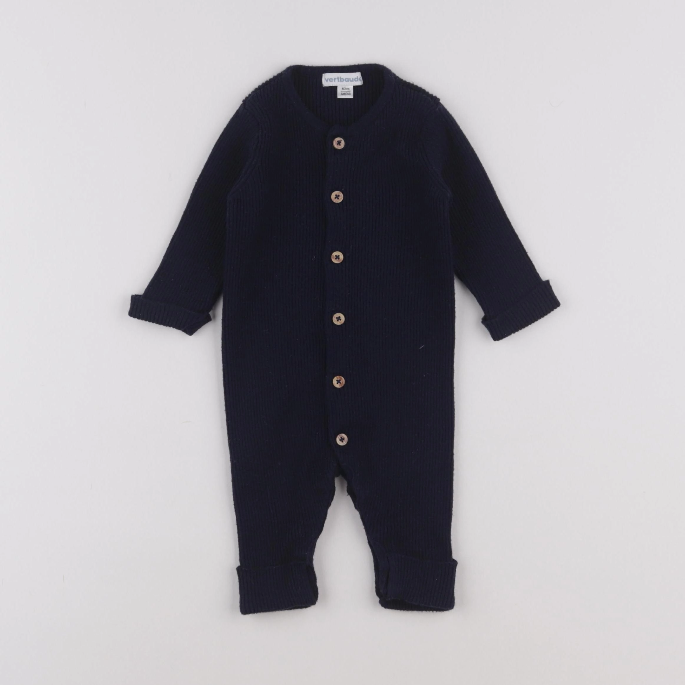 Vertbaudet - combinaison bleu - 3 mois