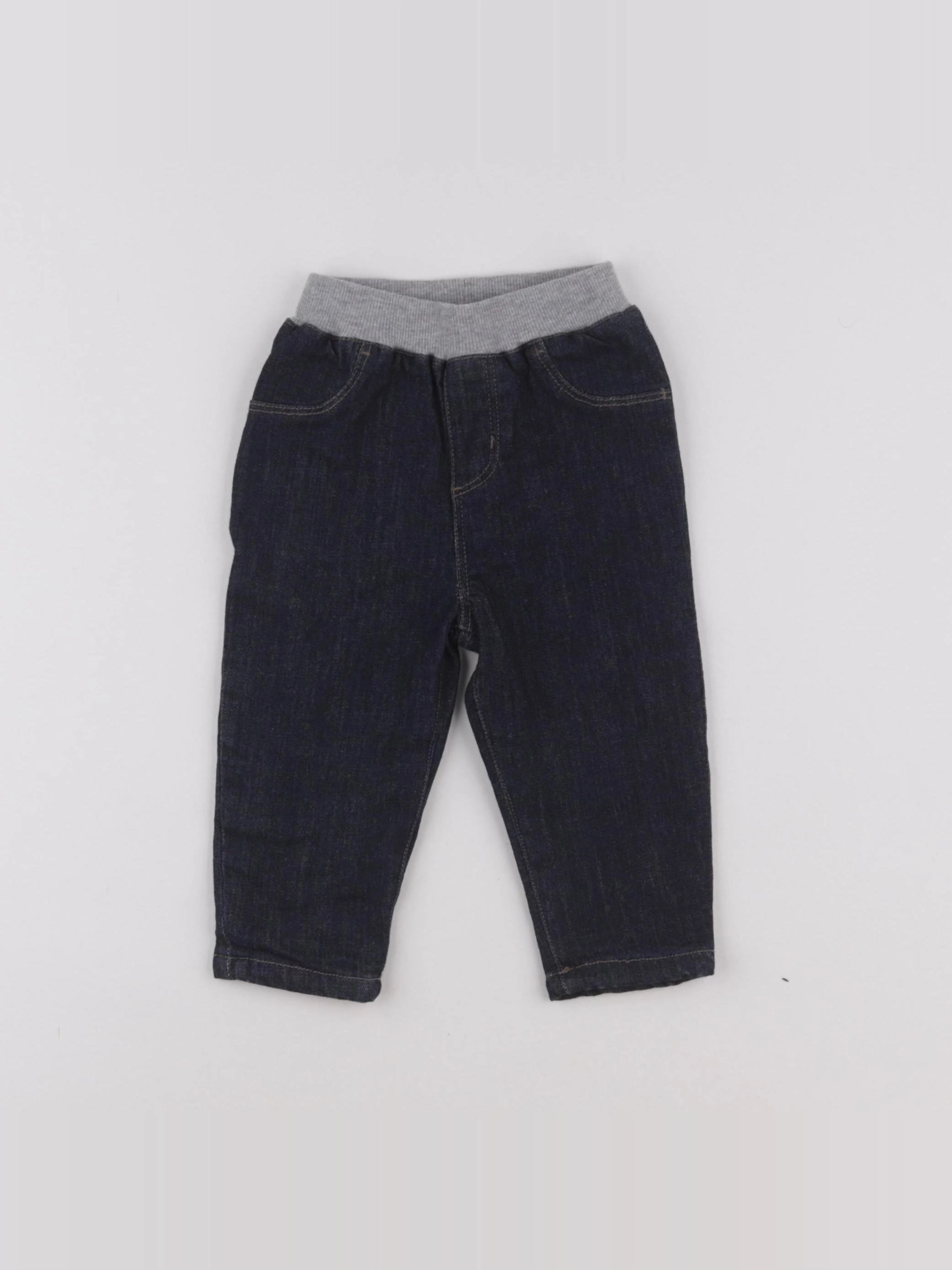 Boutchou - jegging doublé bleu - 9 mois