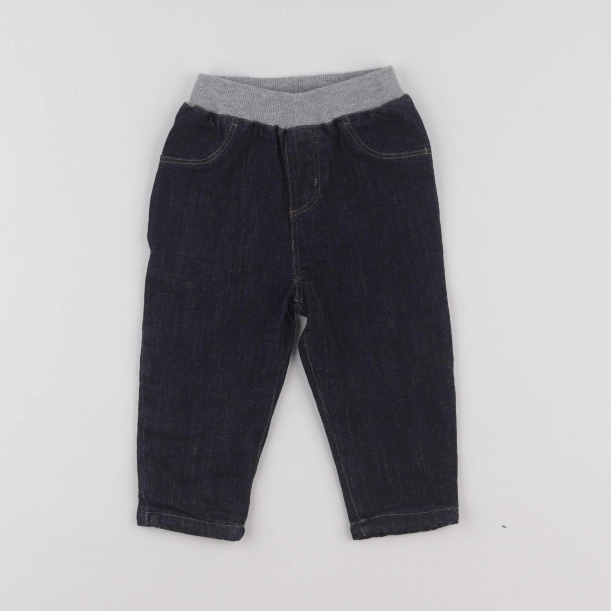 Boutchou - jegging doublé bleu - 9 mois