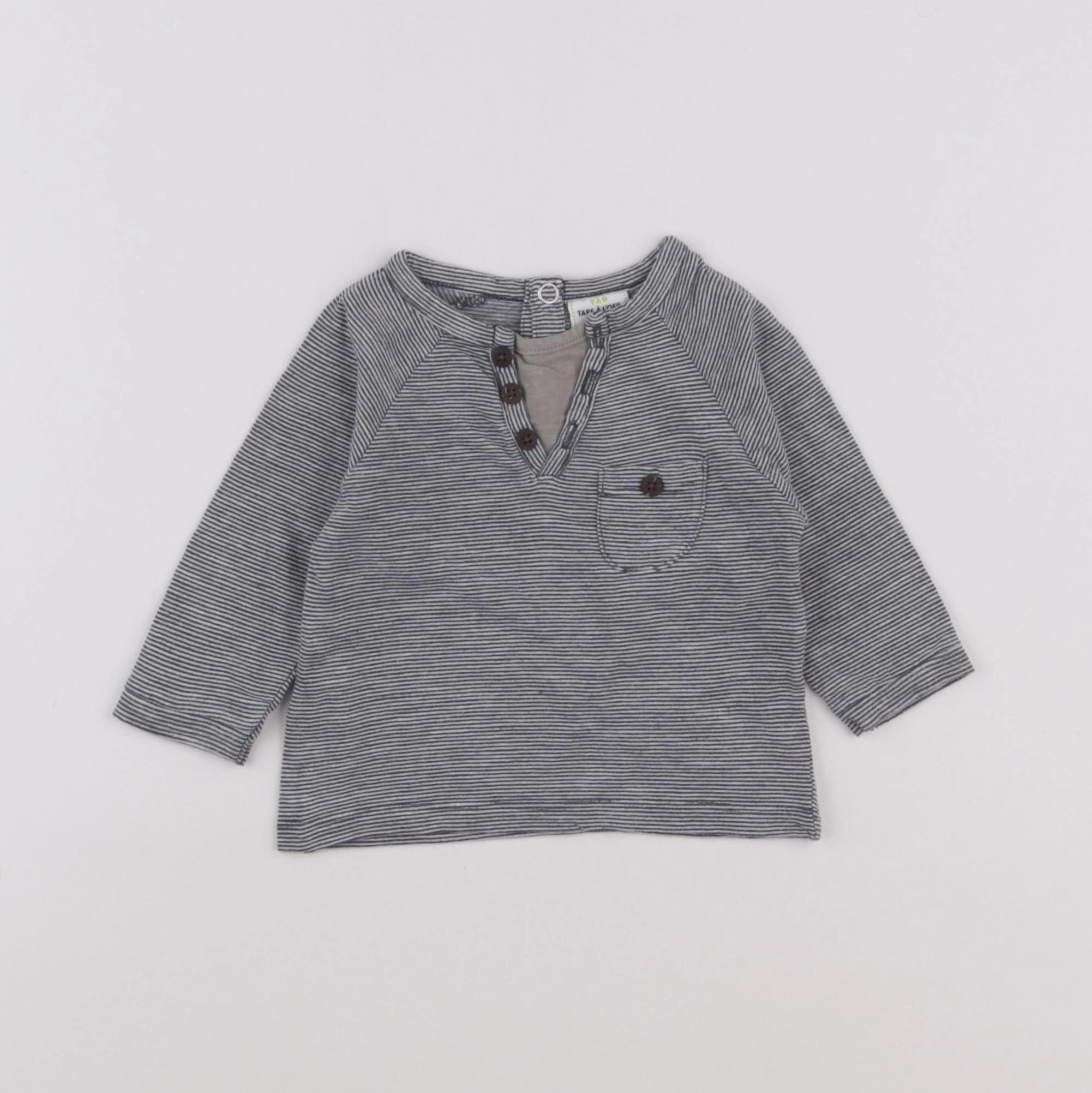 Tape à l'oeil - tee-shirt bleu - 6 mois