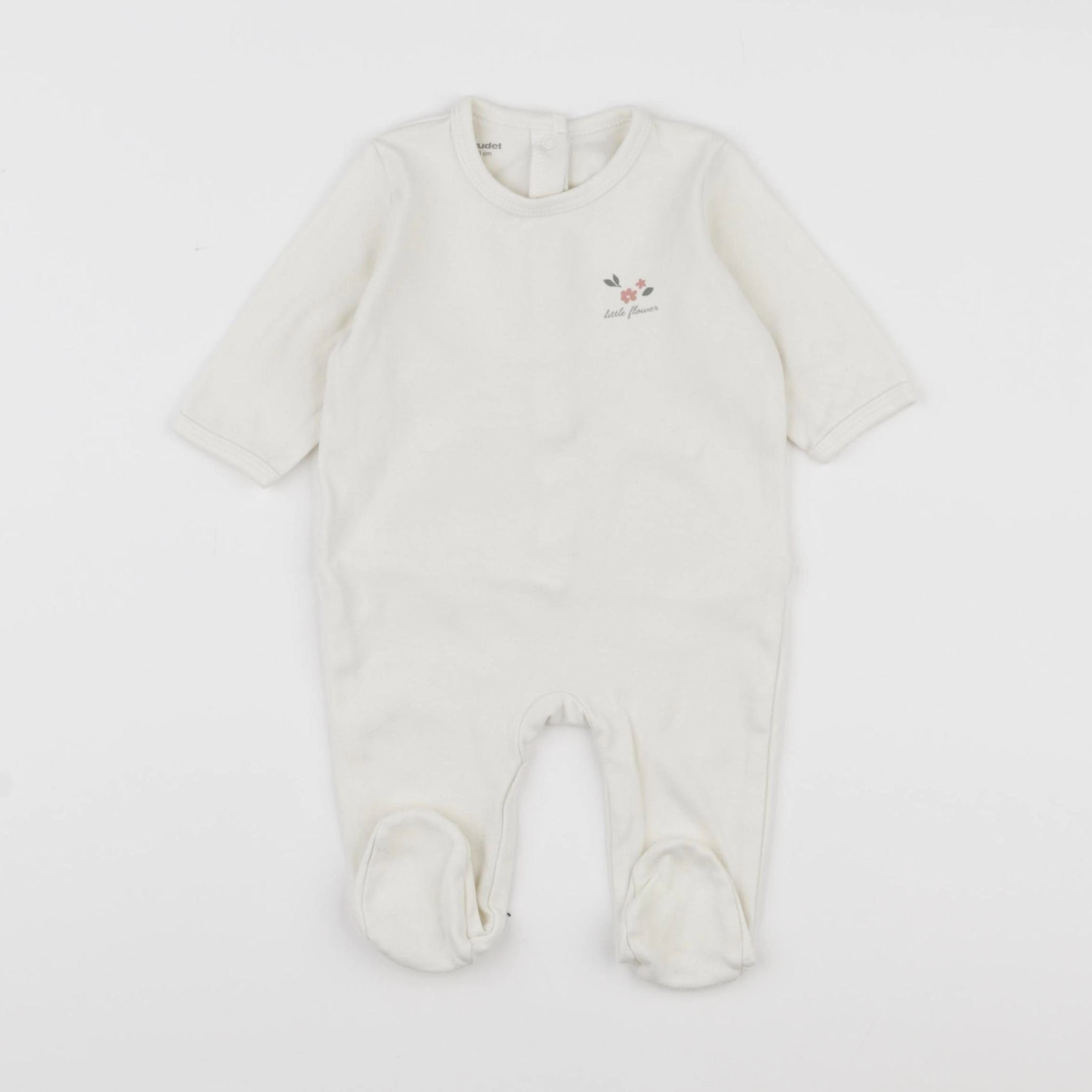 Vertbaudet - pyjama coton beige - 3 mois