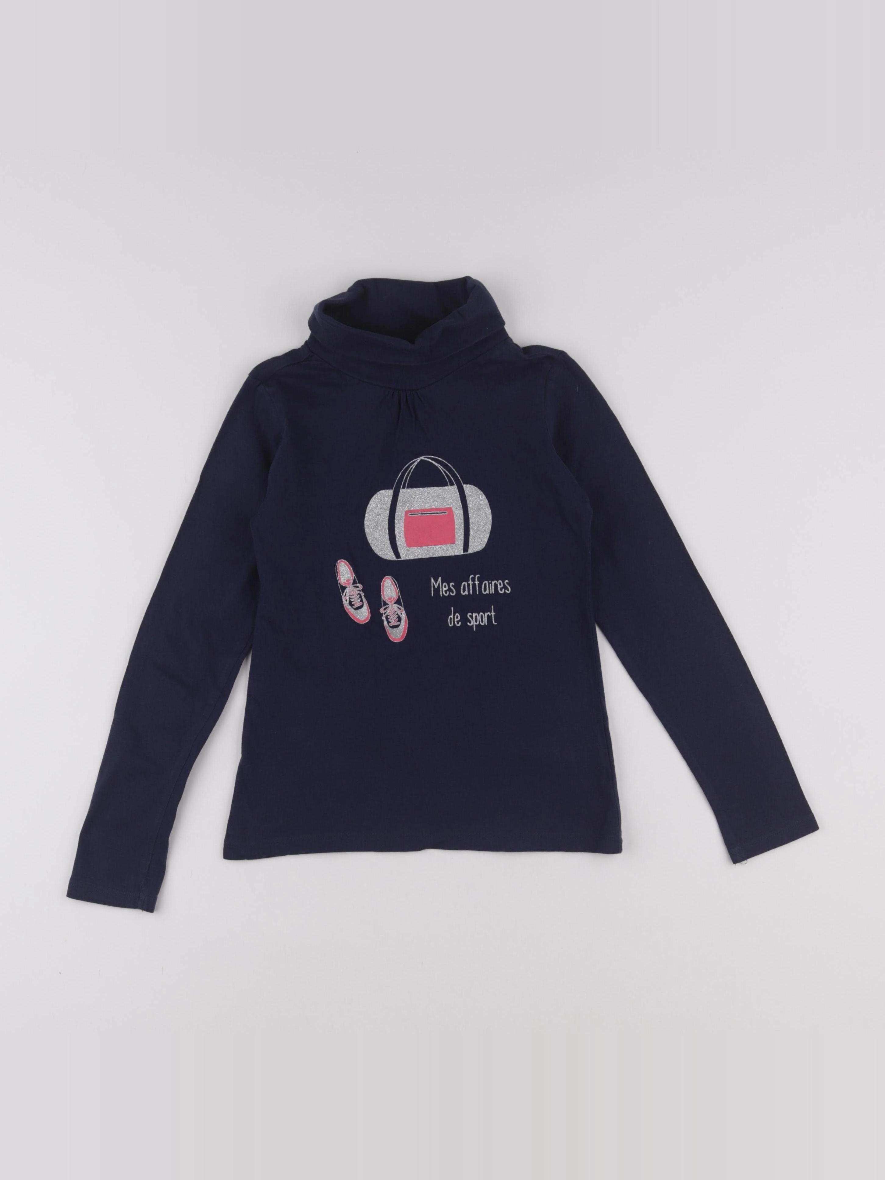 Vertbaudet - sous-pull bleu - 8 ans