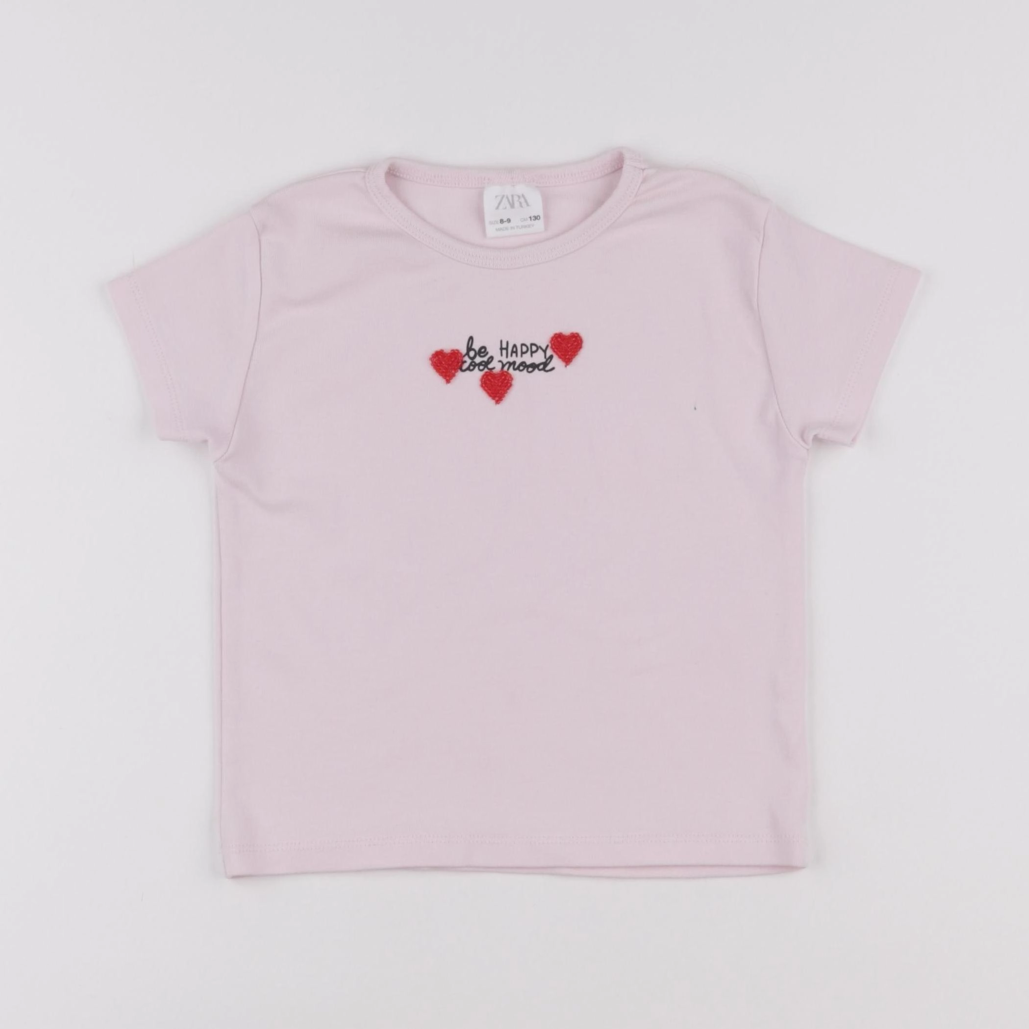 Zara - tee-shirt rose - 8/9 ans