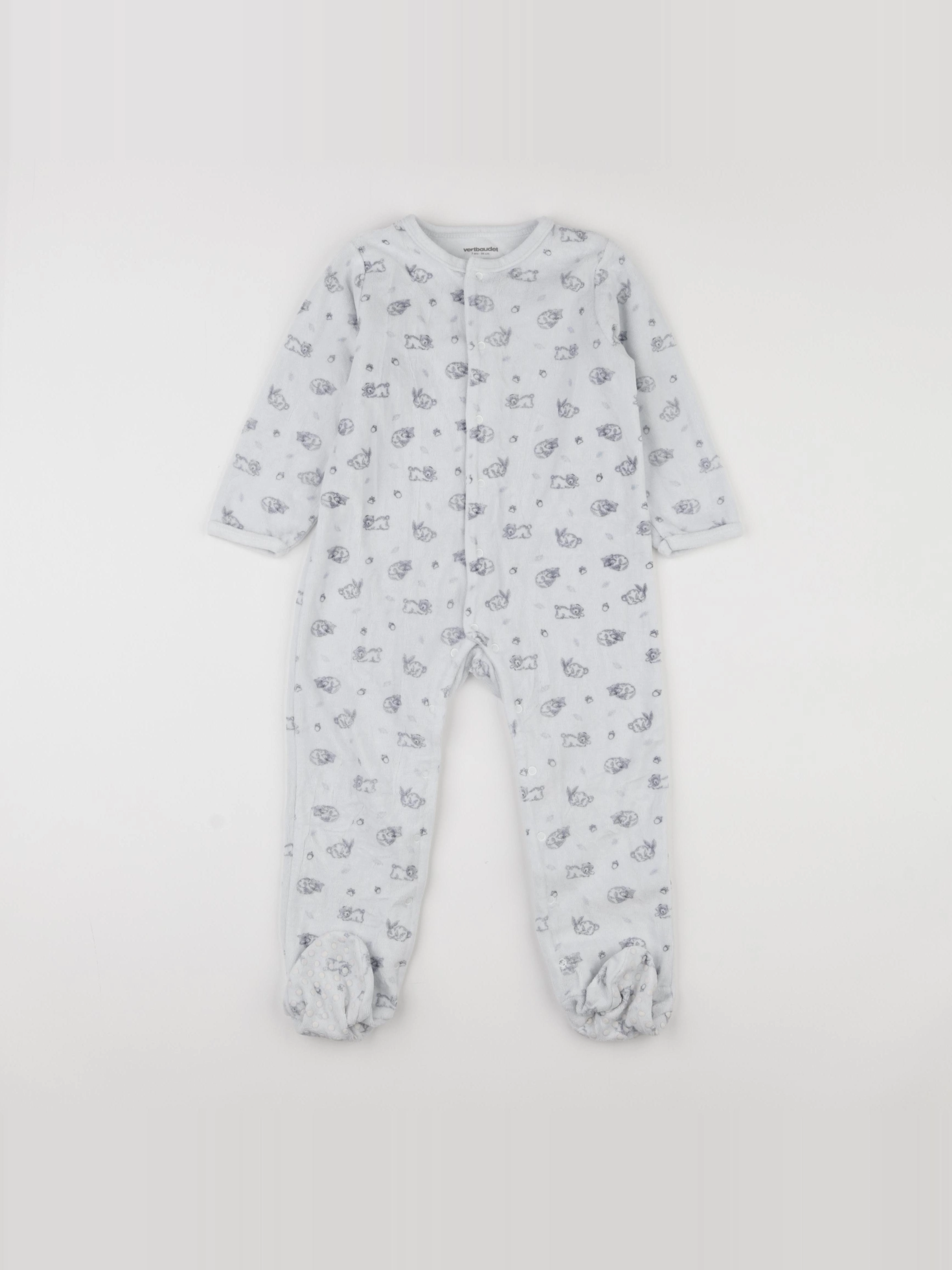 Vertbaudet - pyjama velours bleu - 3 ans