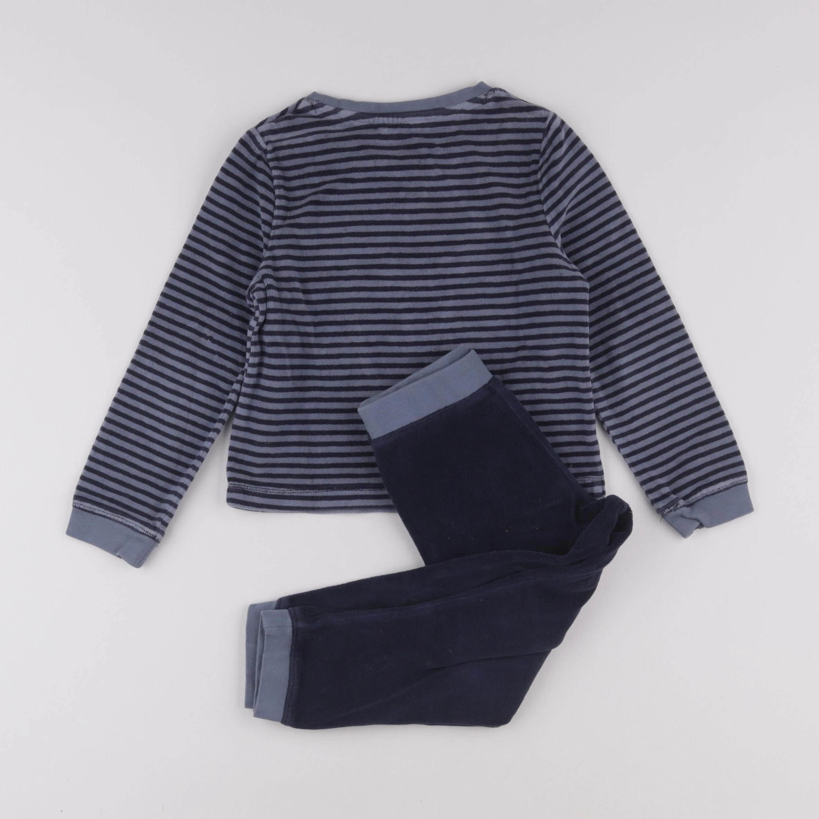 Monoprix - pyjama velours bleu - 3 ans