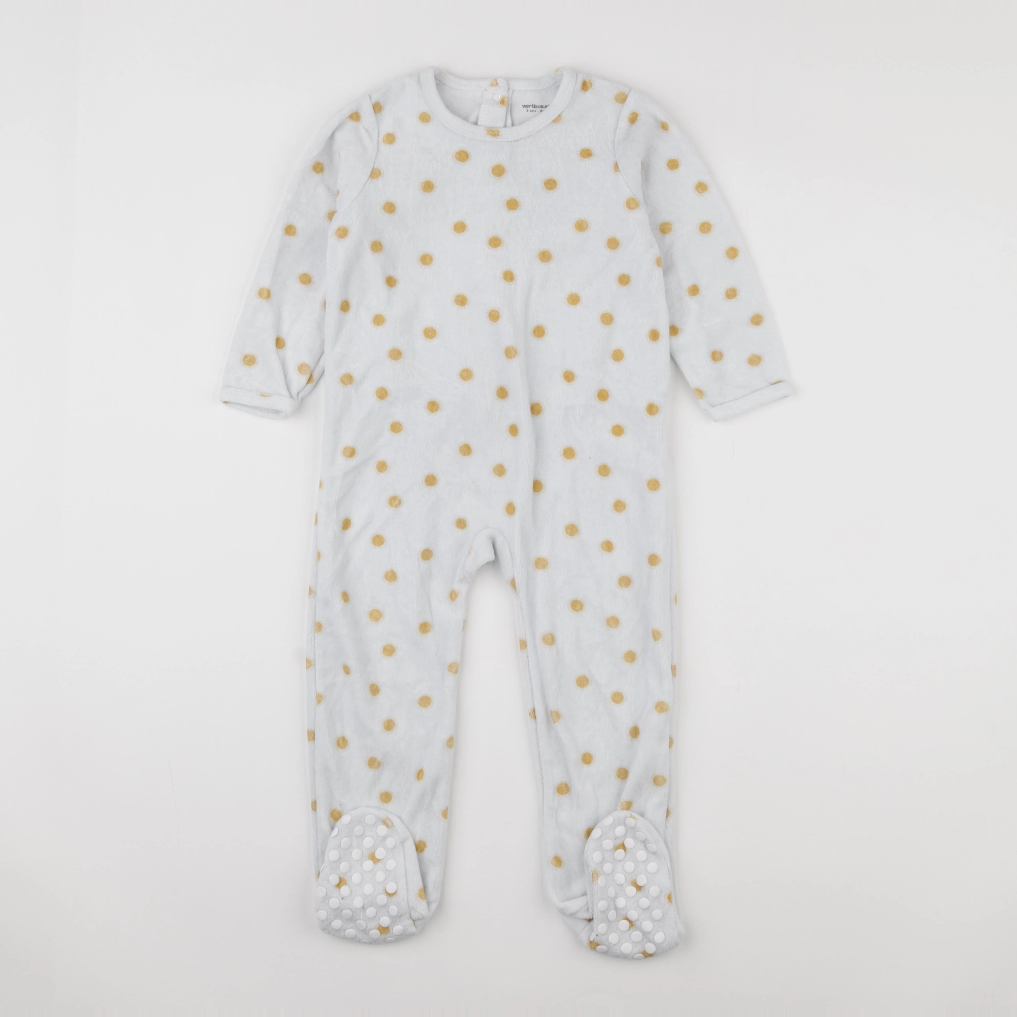 Vertbaudet - pyjama velours jaune - 3 ans