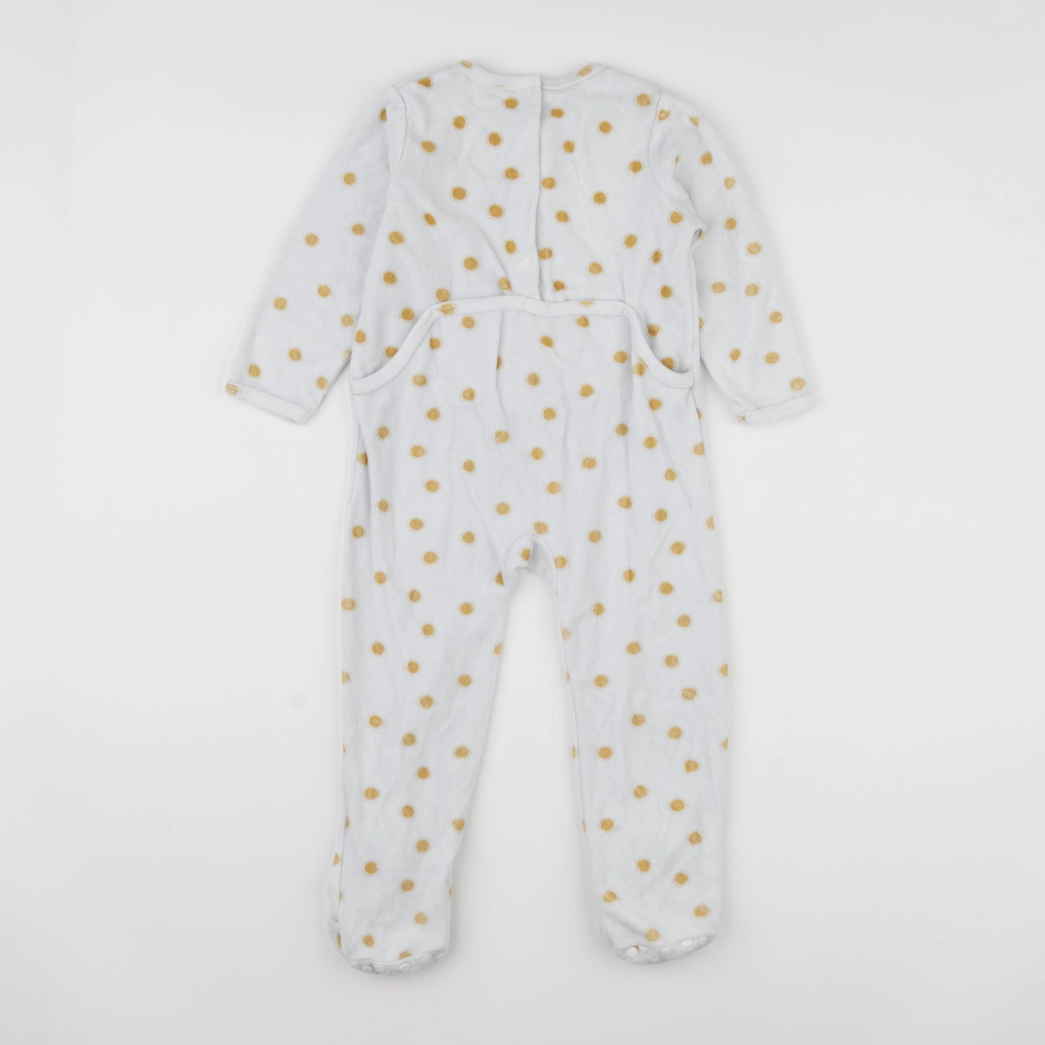 Vertbaudet - pyjama velours jaune - 3 ans