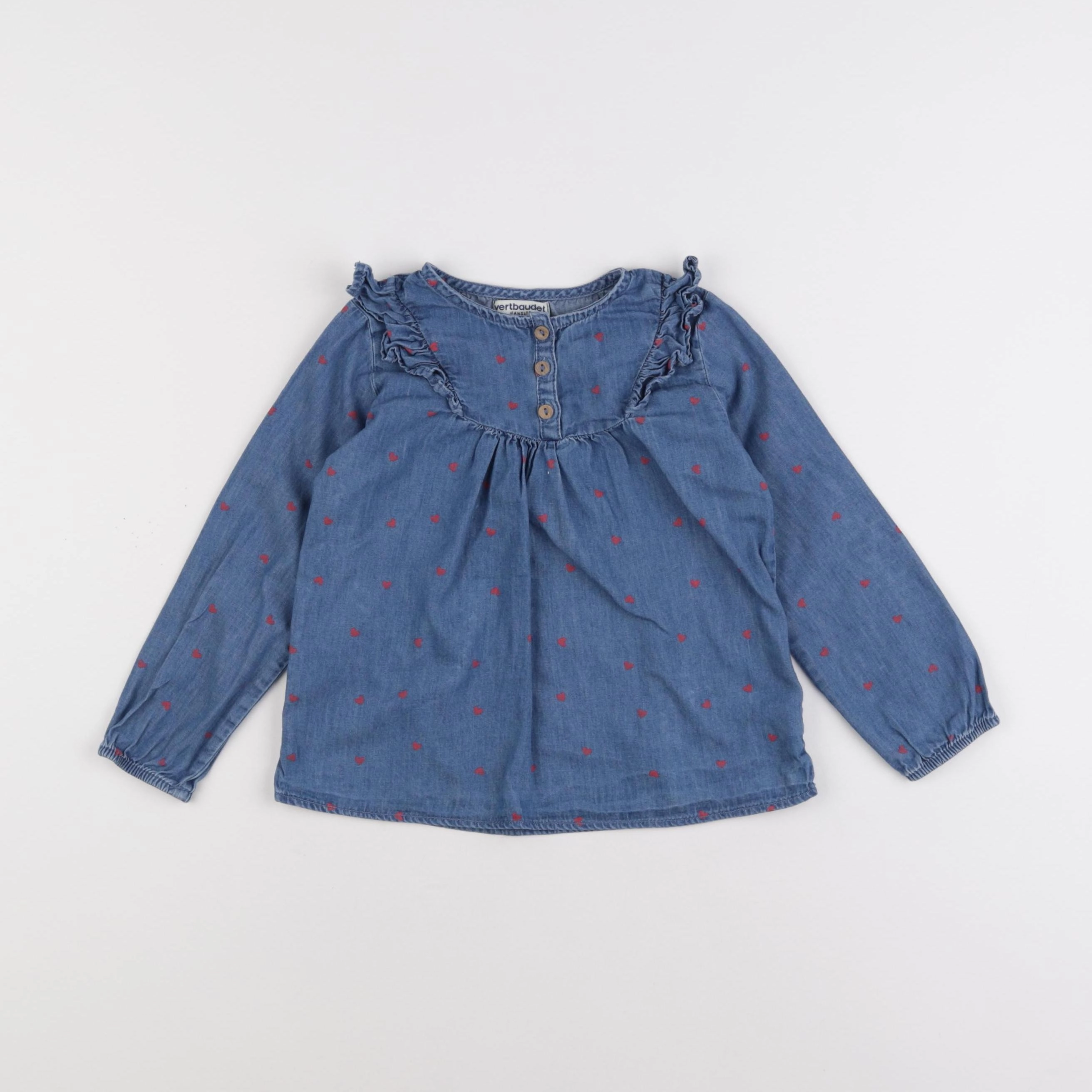 Vertbaudet - blouse bleu - 4 ans