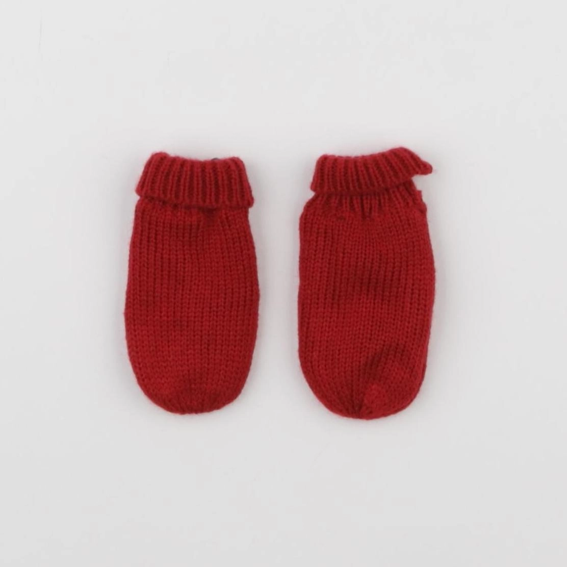 Vertbaudet - moufles rouge - 3/6 mois