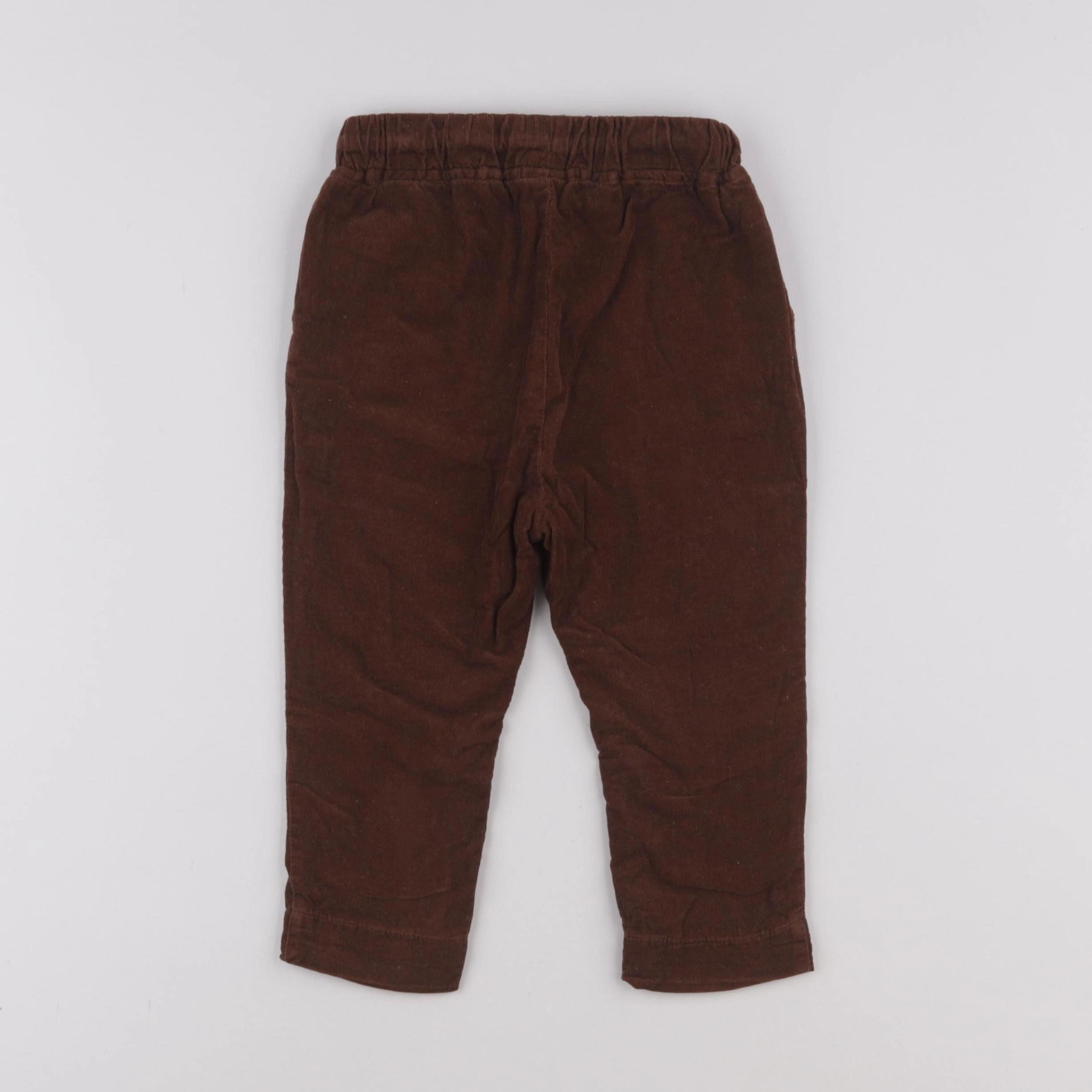 Vertbaudet - pantalon marron - 24 mois