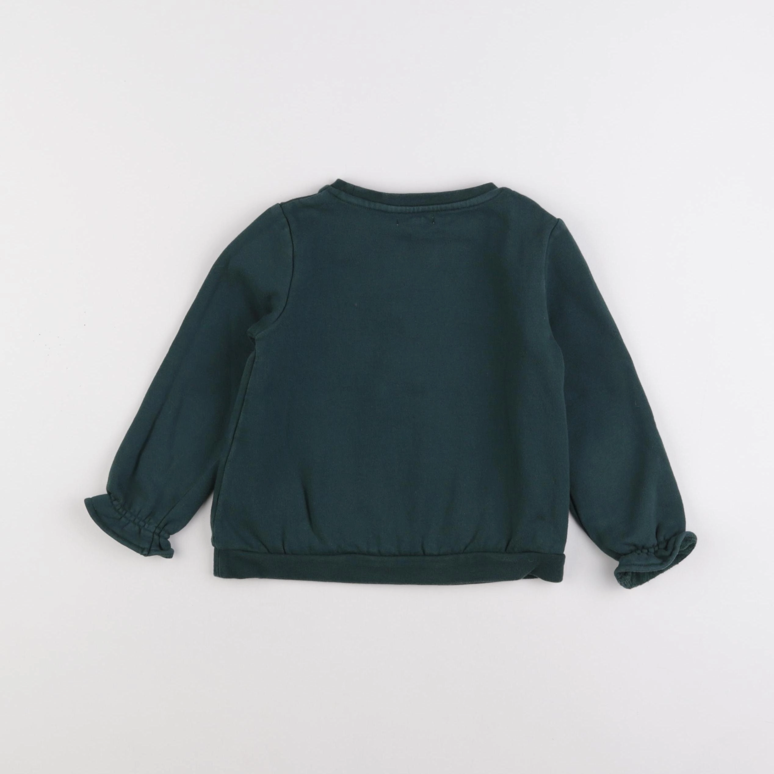 Vertbaudet - sweat vert - 4 ans