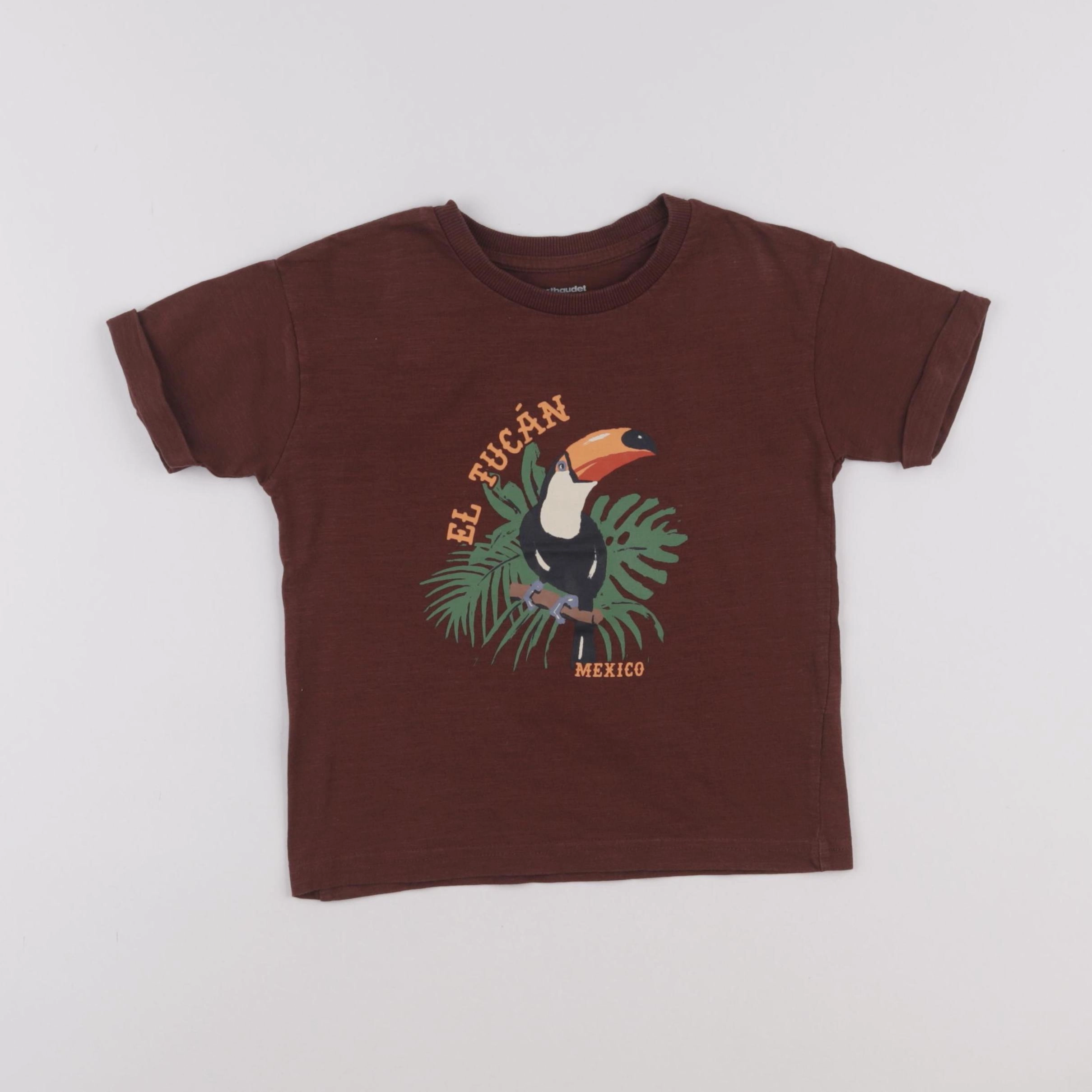 Vertbaudet - tee-shirt marron - 3 ans