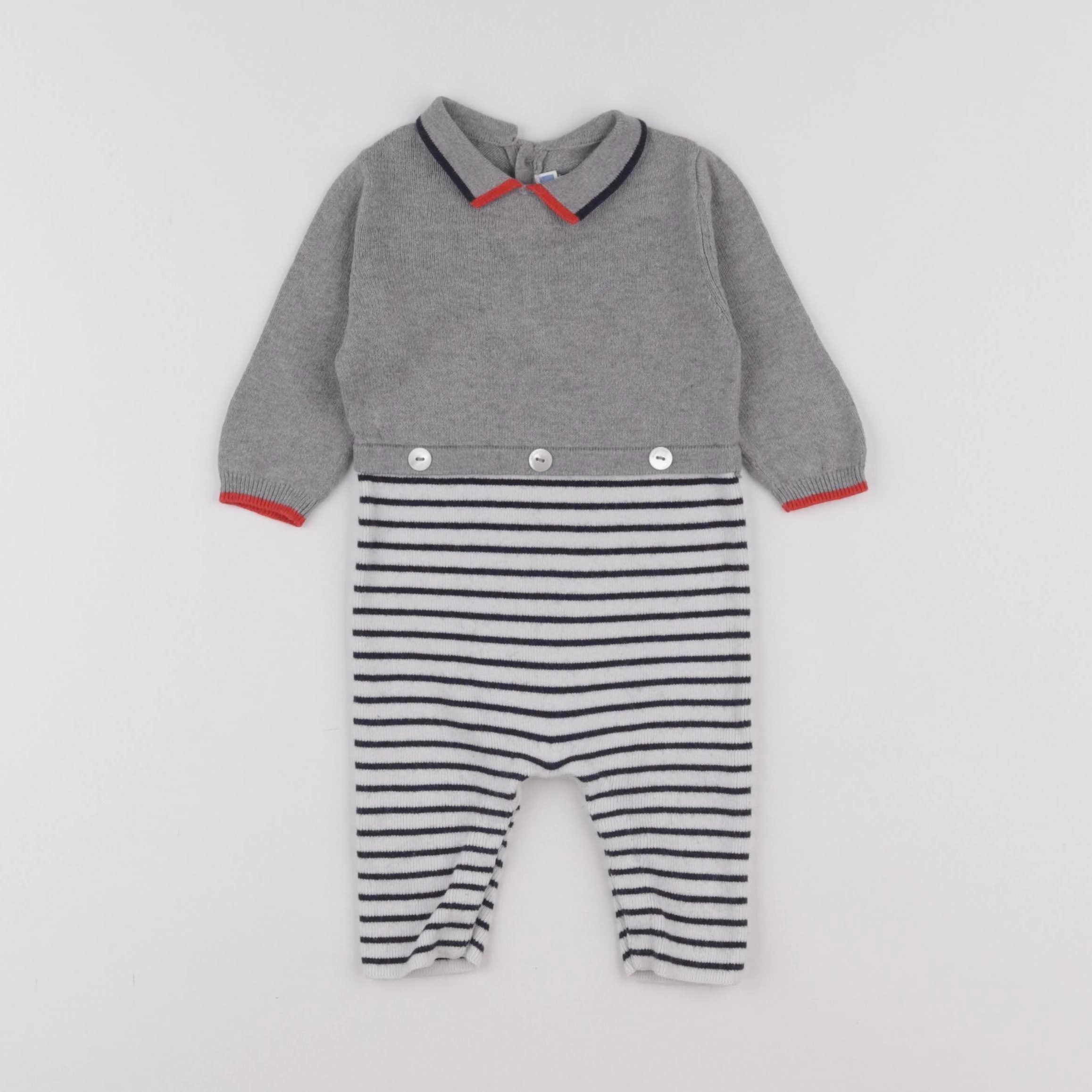 Jacadi - combinaison gris - 3 mois