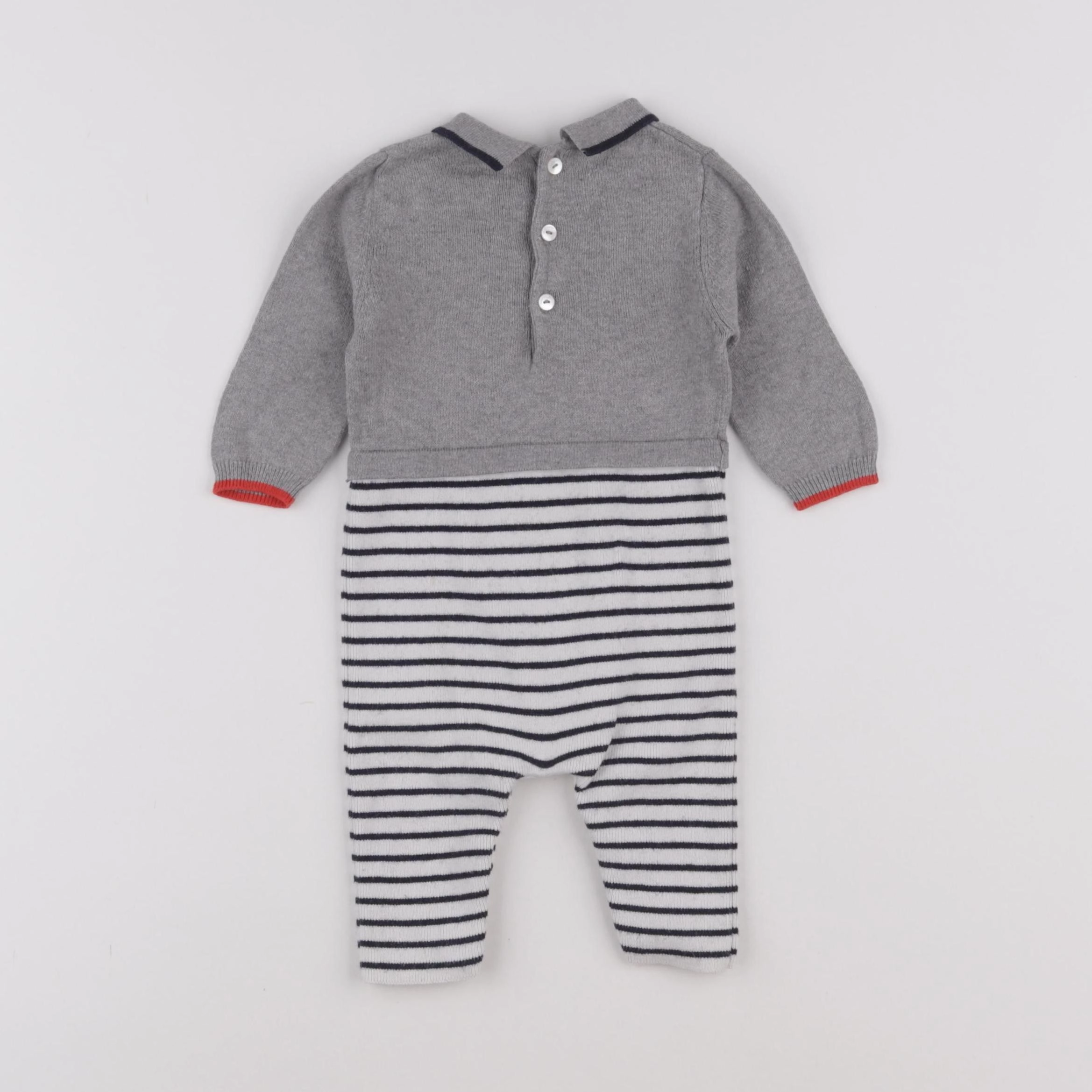 Jacadi - combinaison gris - 3 mois