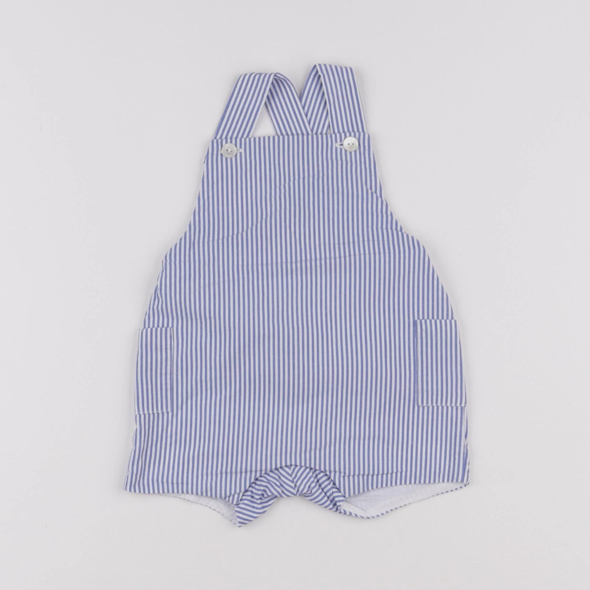 Jacadi - salopette blanc, bleu - 6 mois