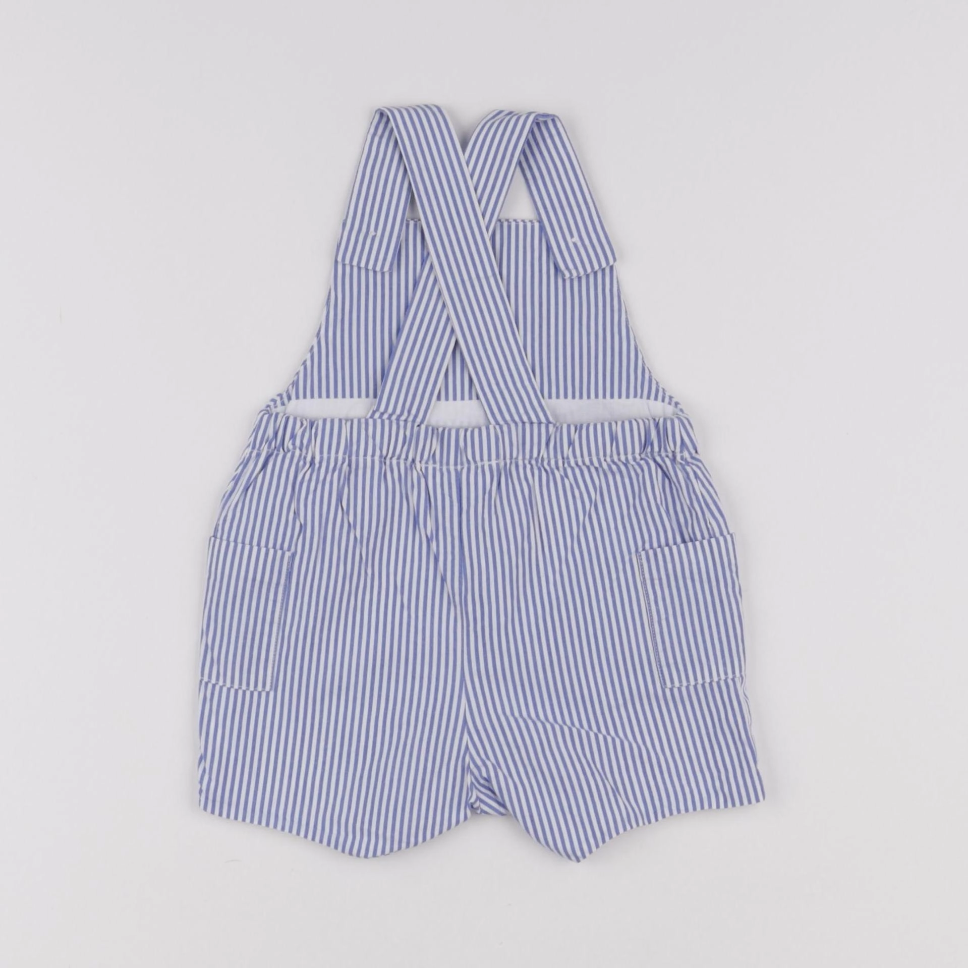 Jacadi - salopette blanc, bleu - 6 mois