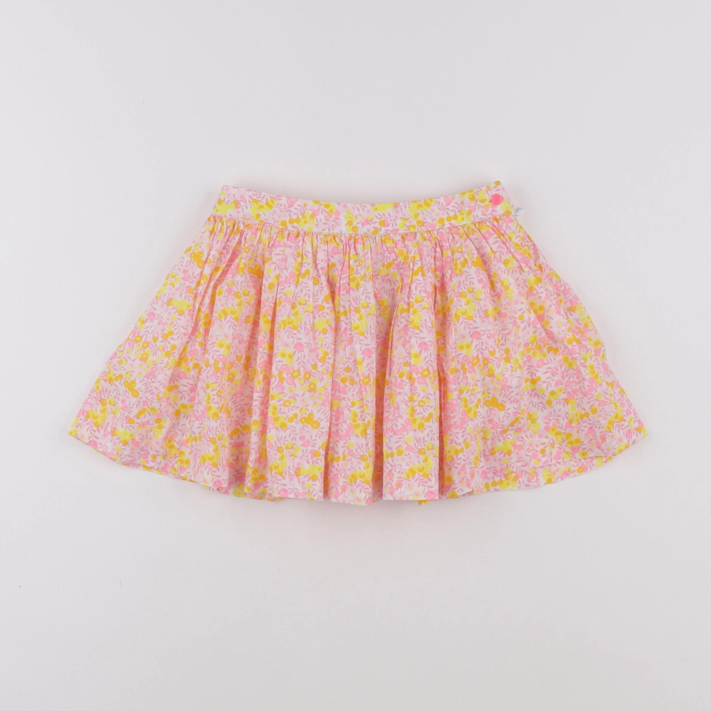 Jacadi - jupe liberty jaune, rose - 3 ans