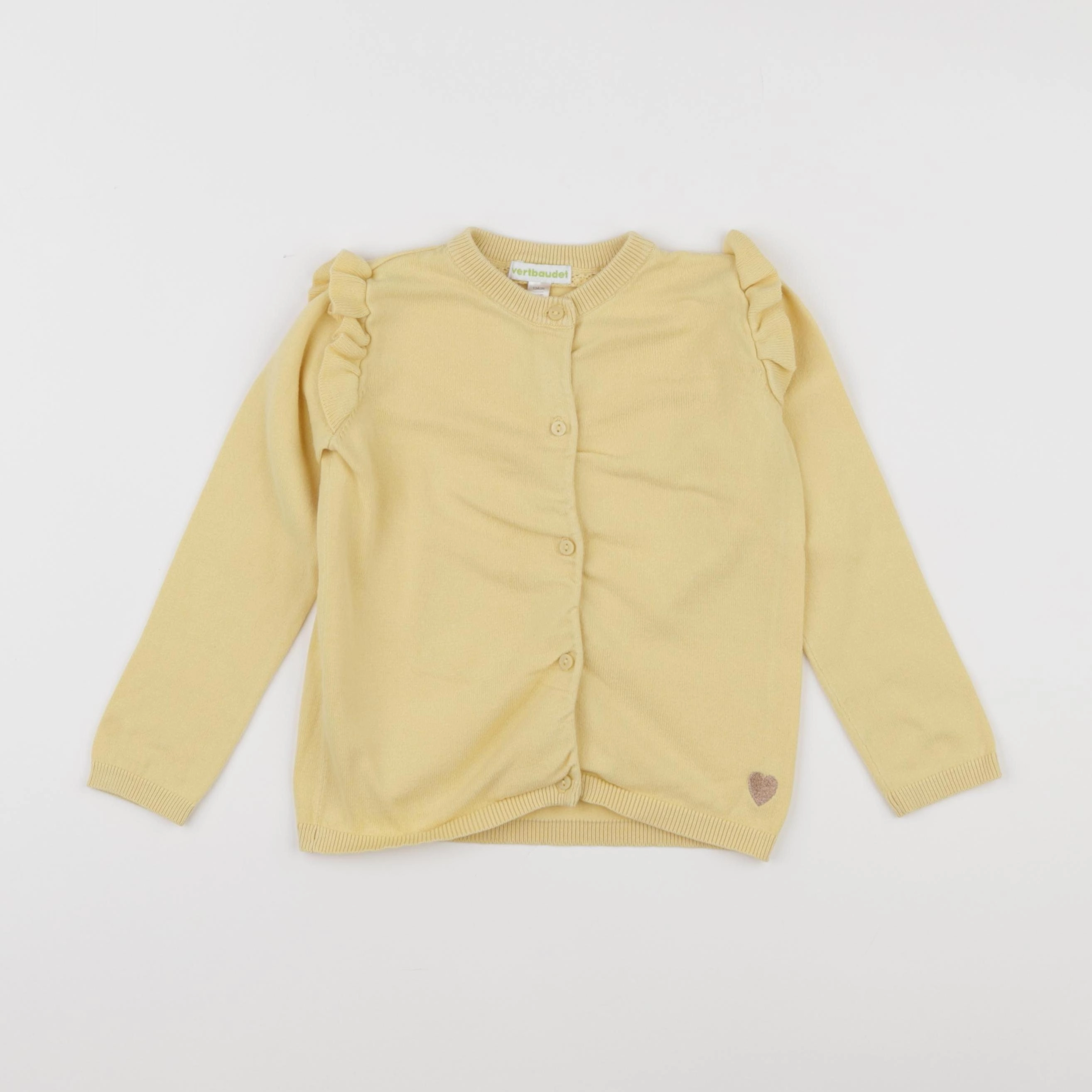 Vertbaudet - gilet jaune - 4 ans