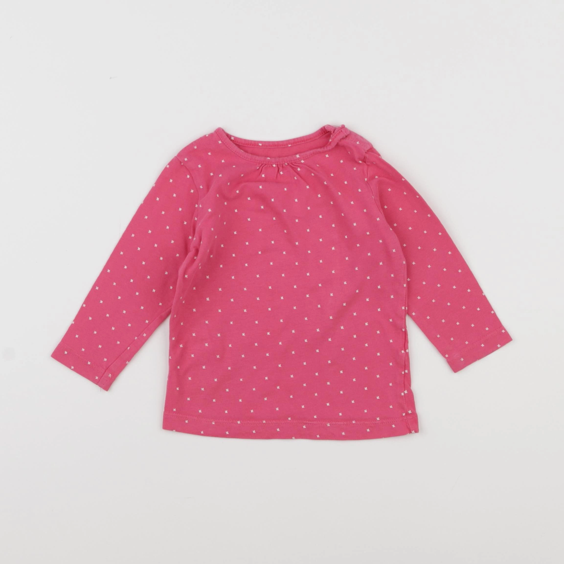 Vertbaudet - tee-shirt rose - 12 mois