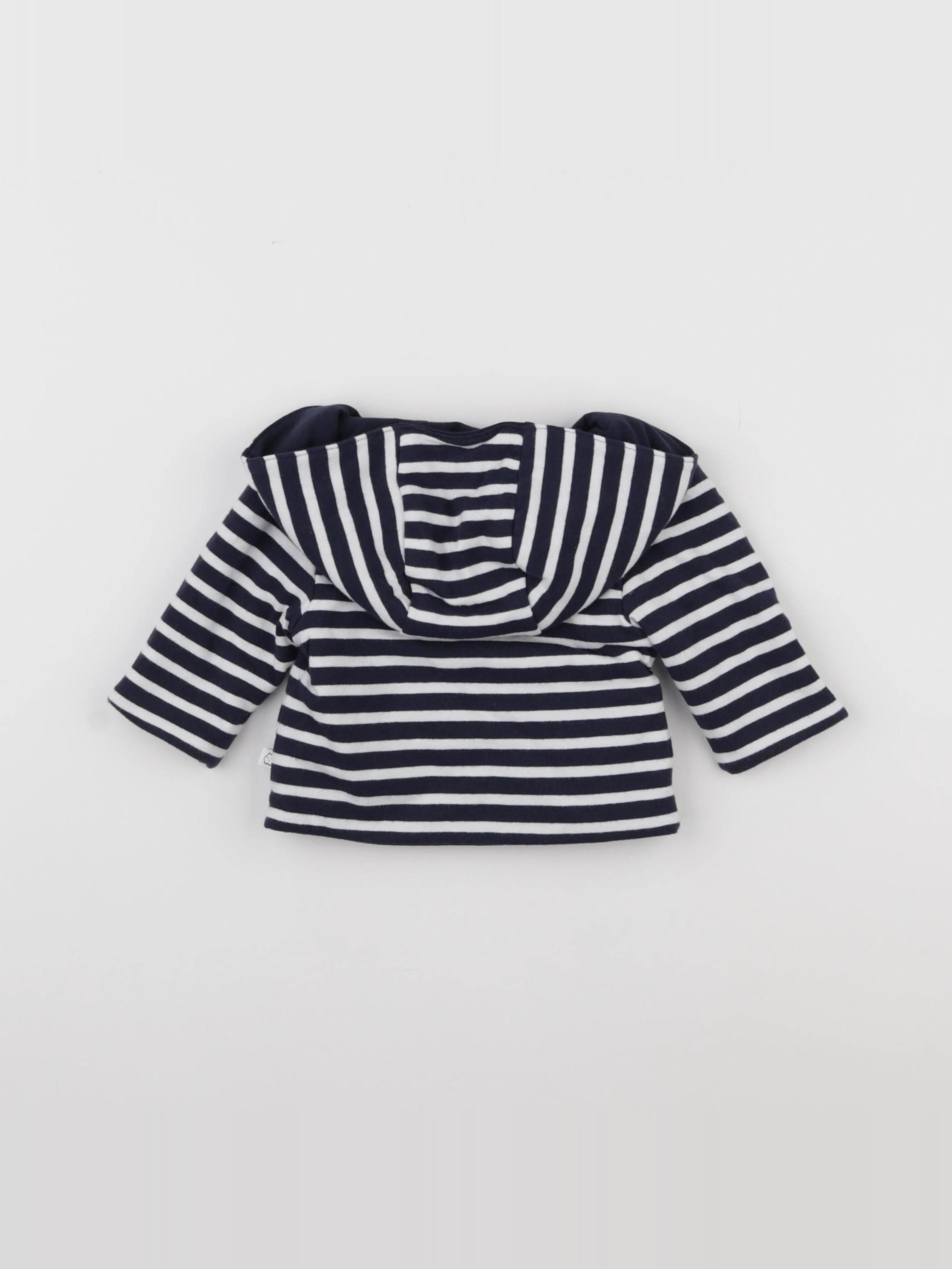 Vertbaudet - sweat bleu, blanc - 1 mois