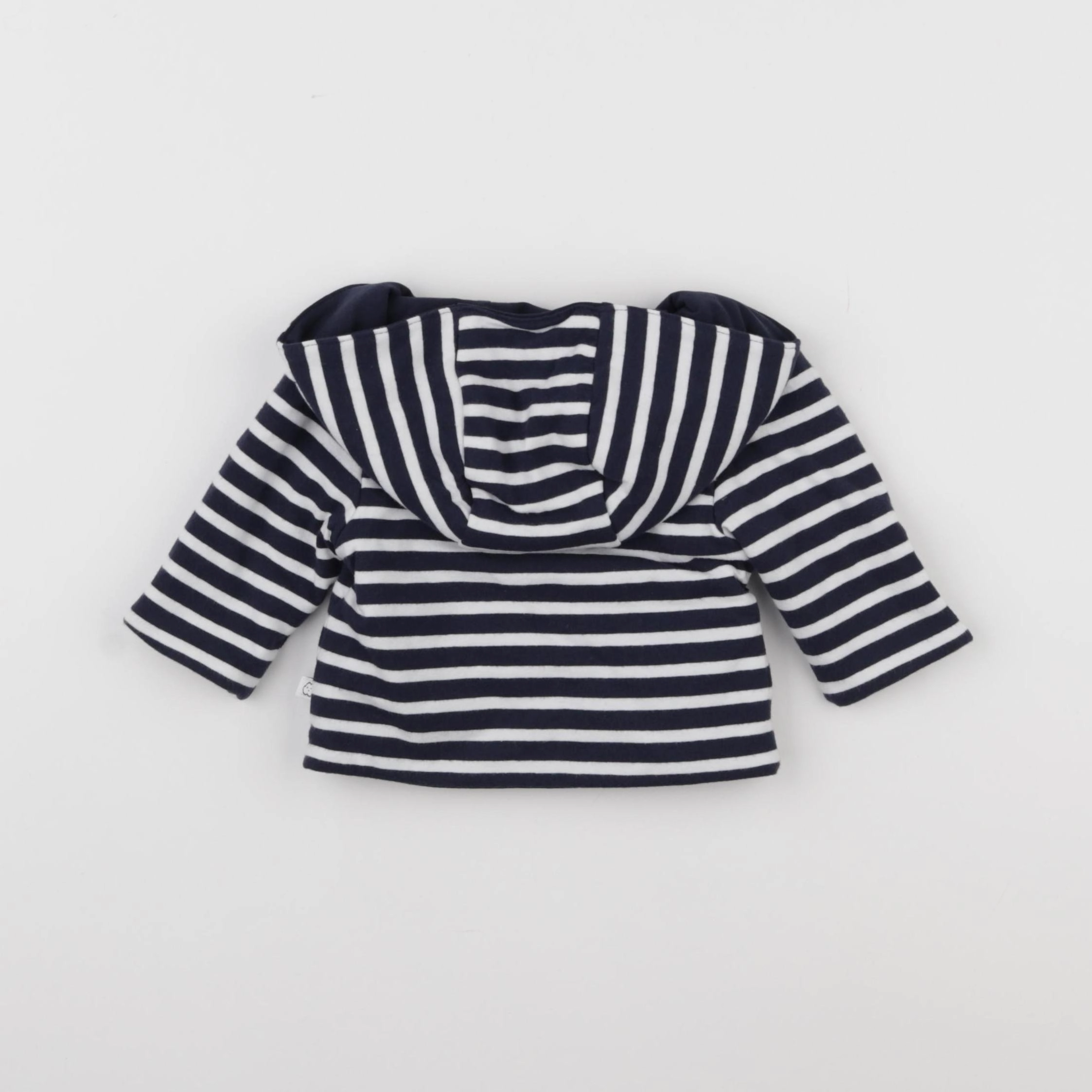 Vertbaudet - sweat bleu, blanc - 1 mois
