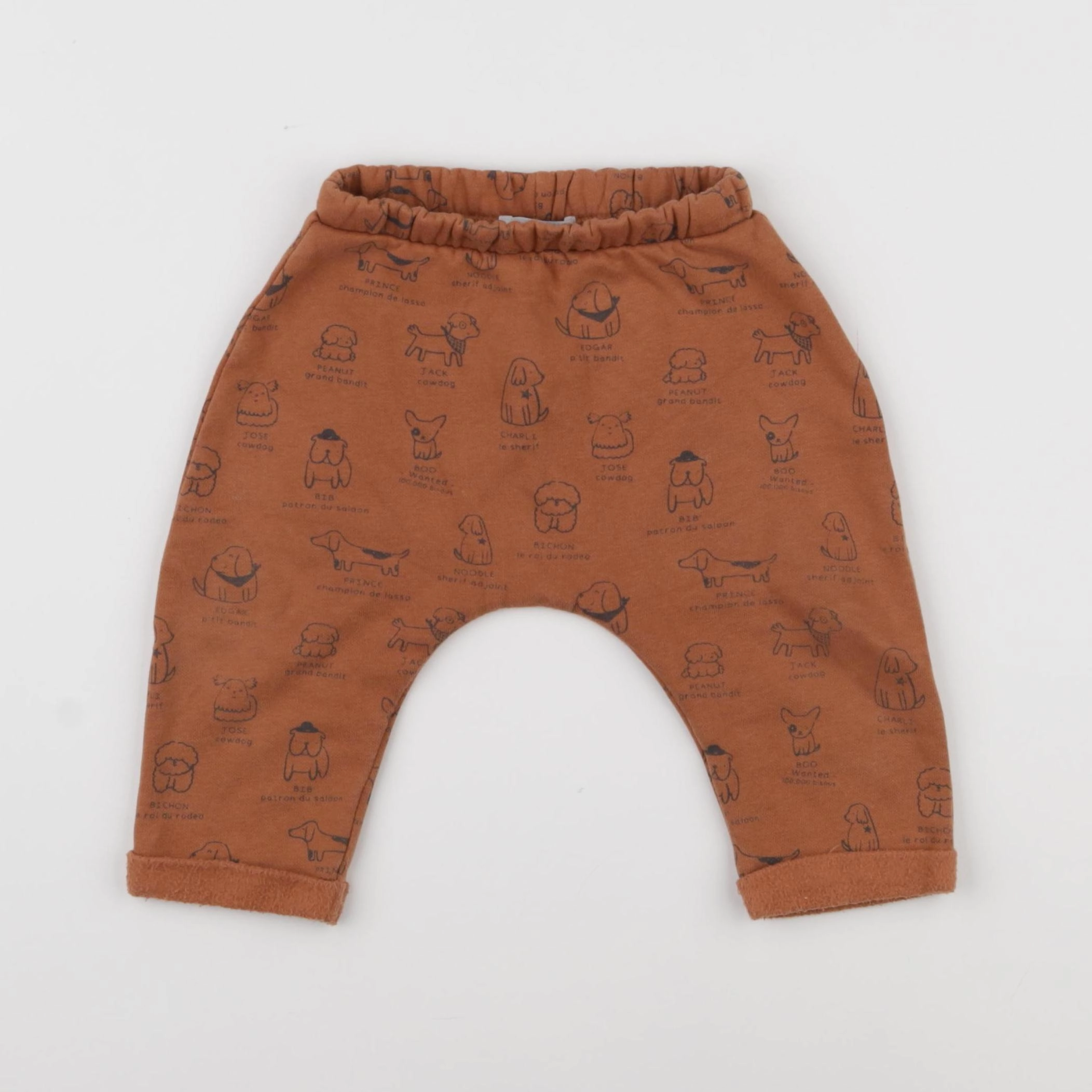 Vertbaudet - sarouel marron - 9 mois