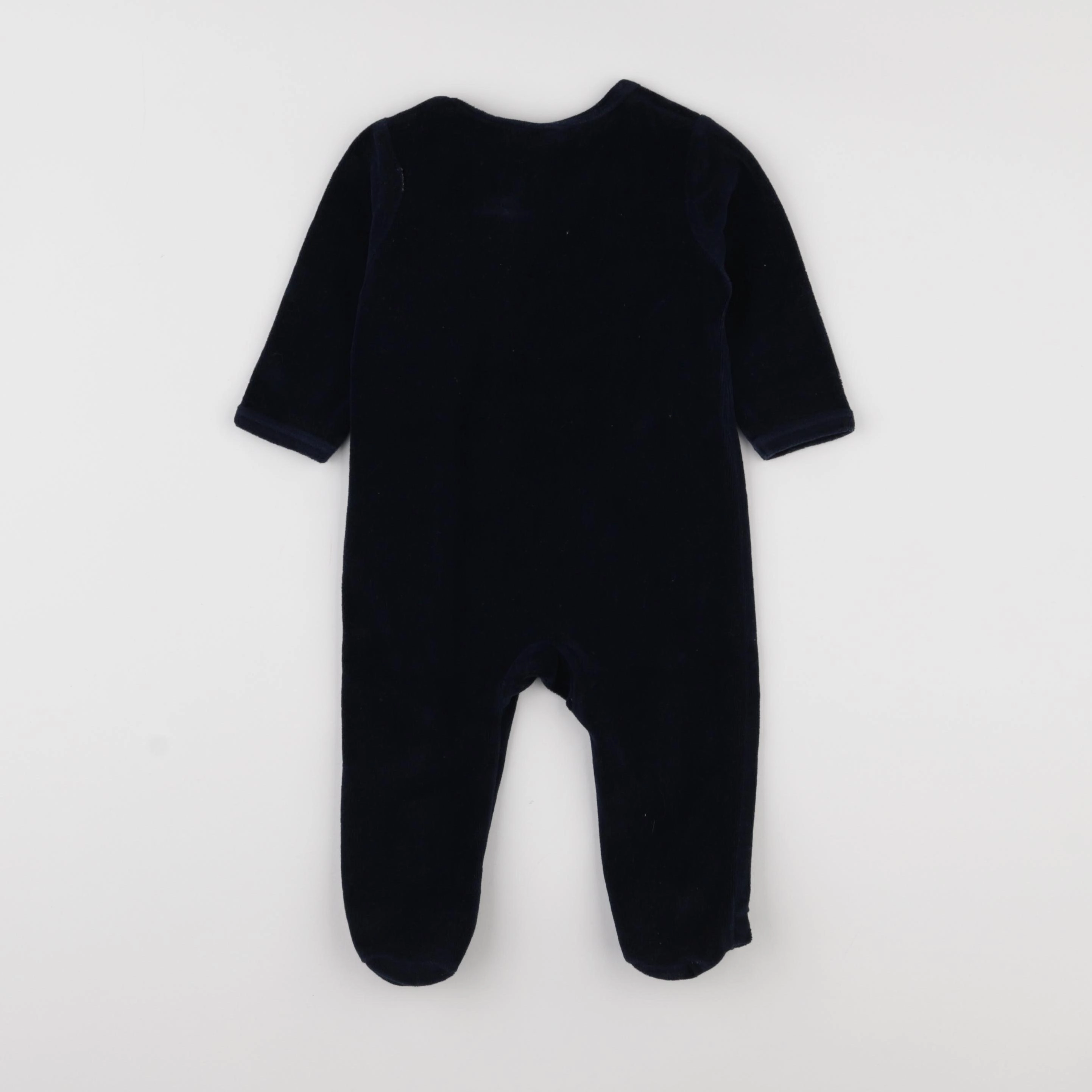 Vertbaudet - pyjama velours bleu - 9 mois