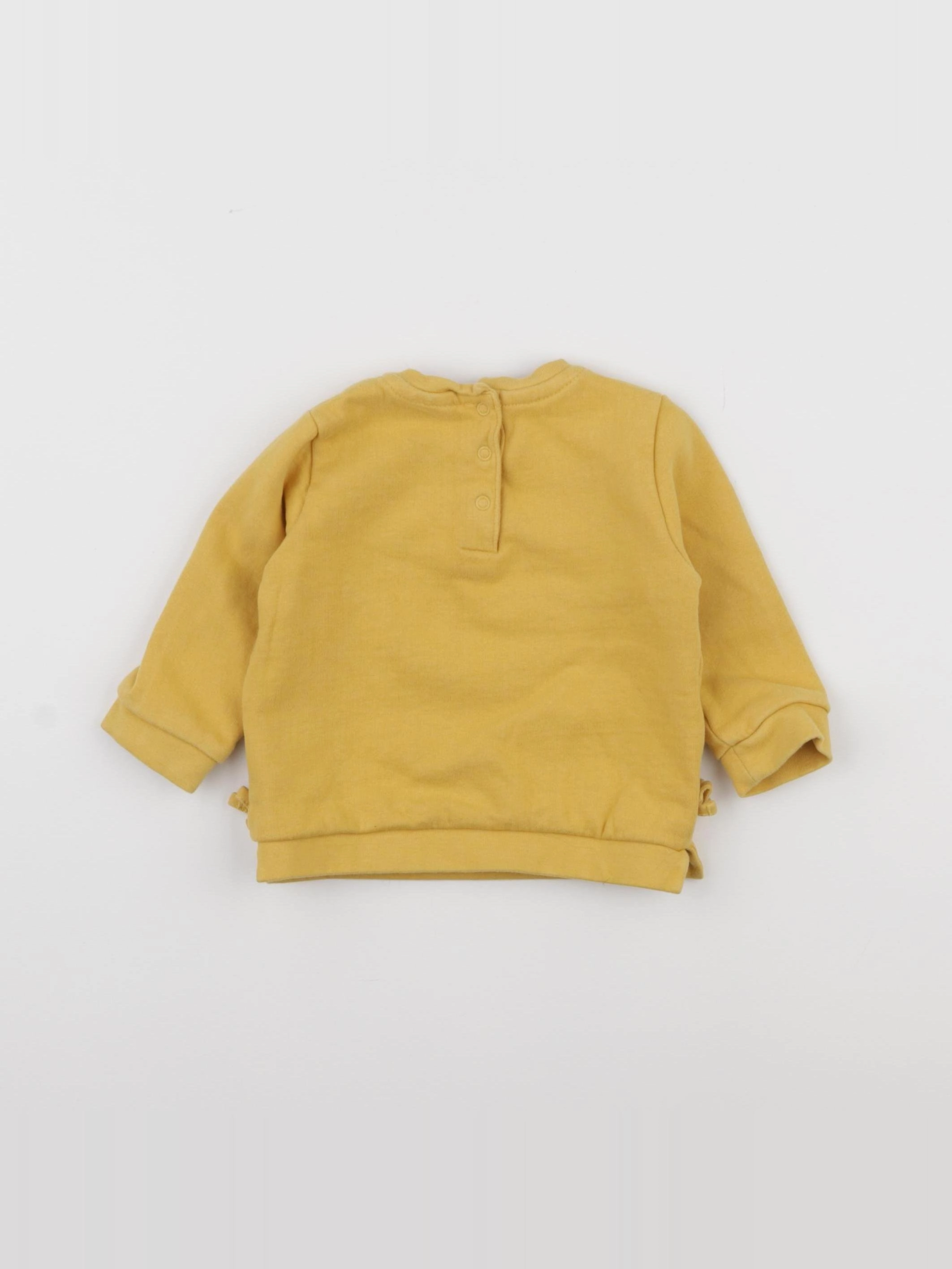 Vertbaudet - sweat jaune - 9 mois