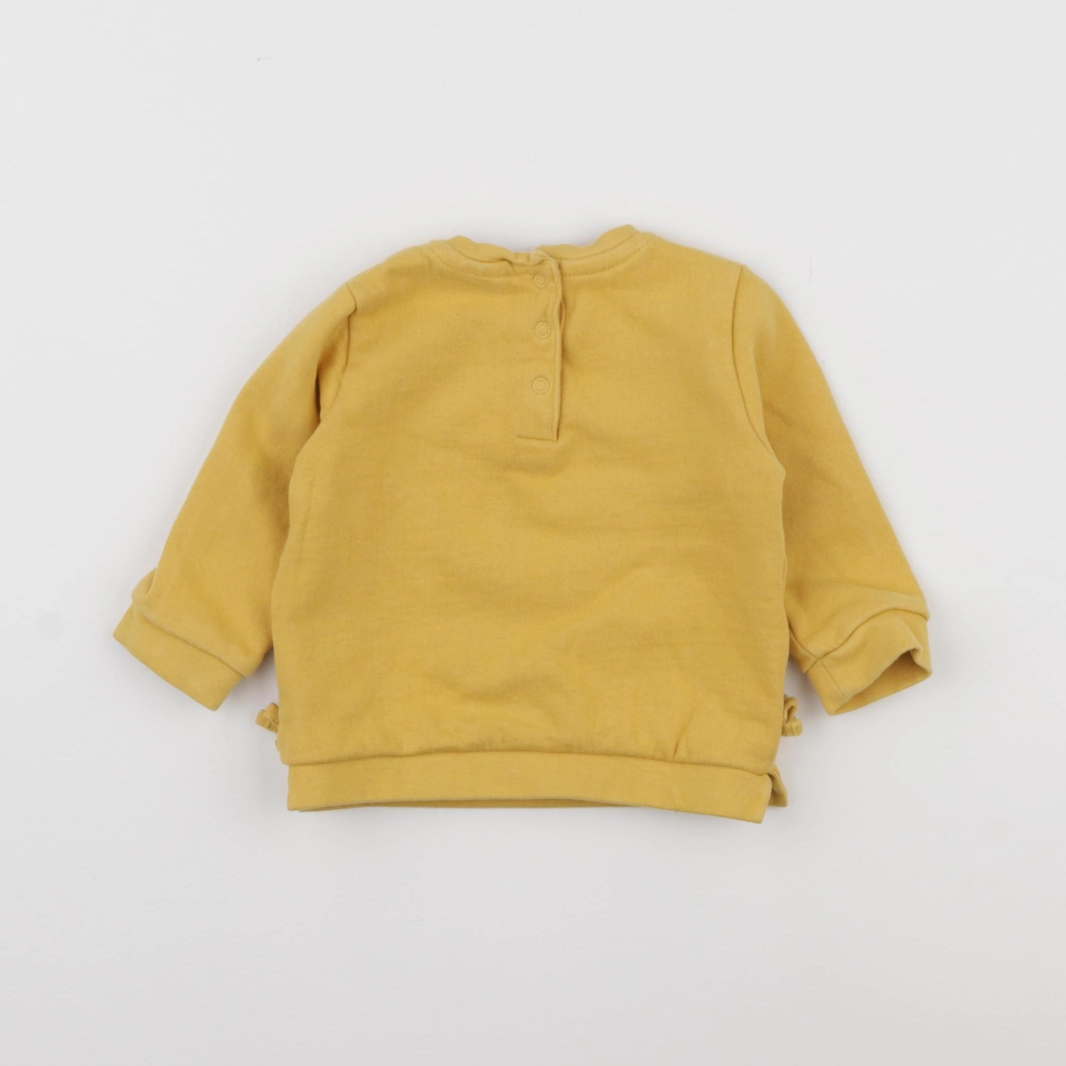 Vertbaudet - sweat jaune - 9 mois