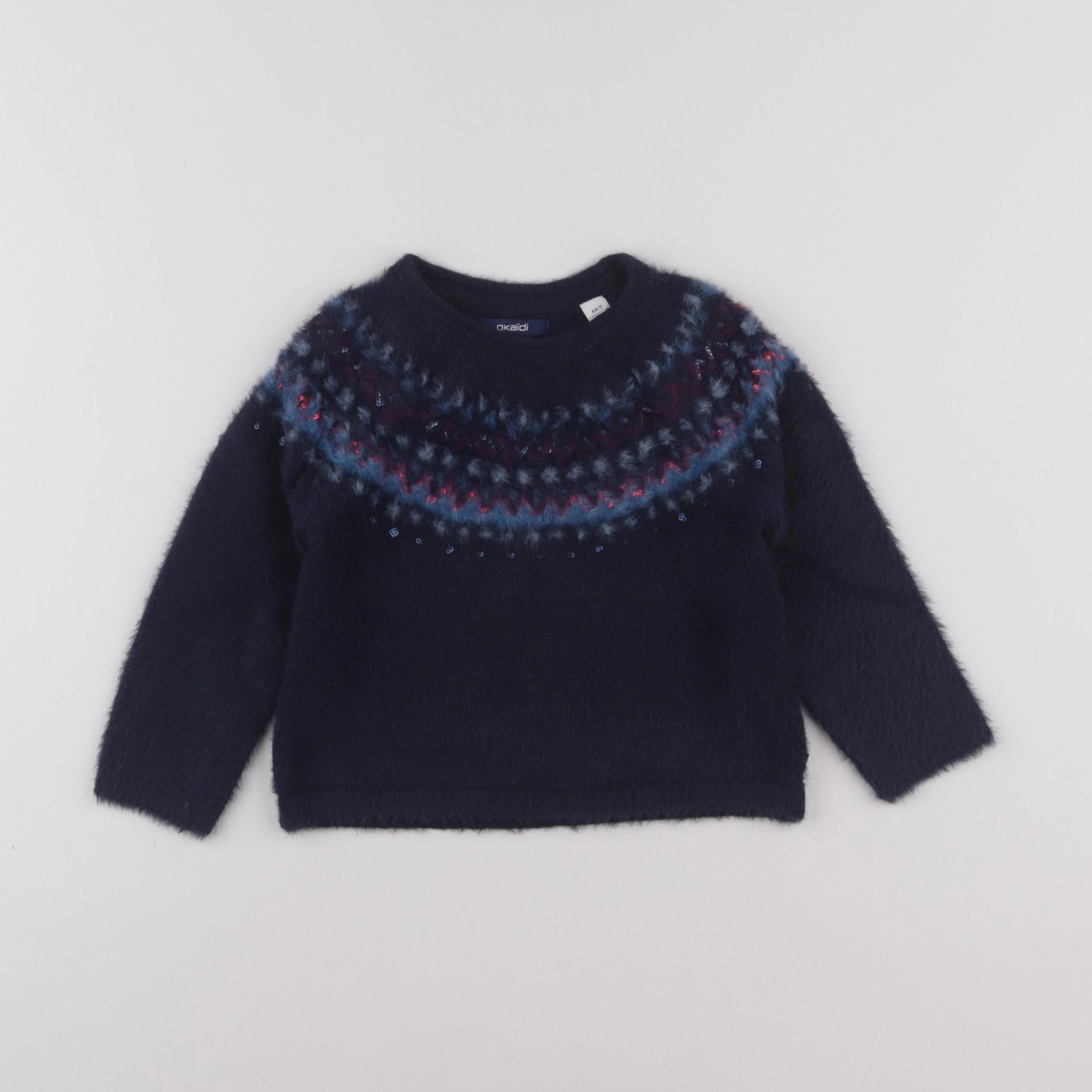 Okaidi - pull bleu - 4 ans