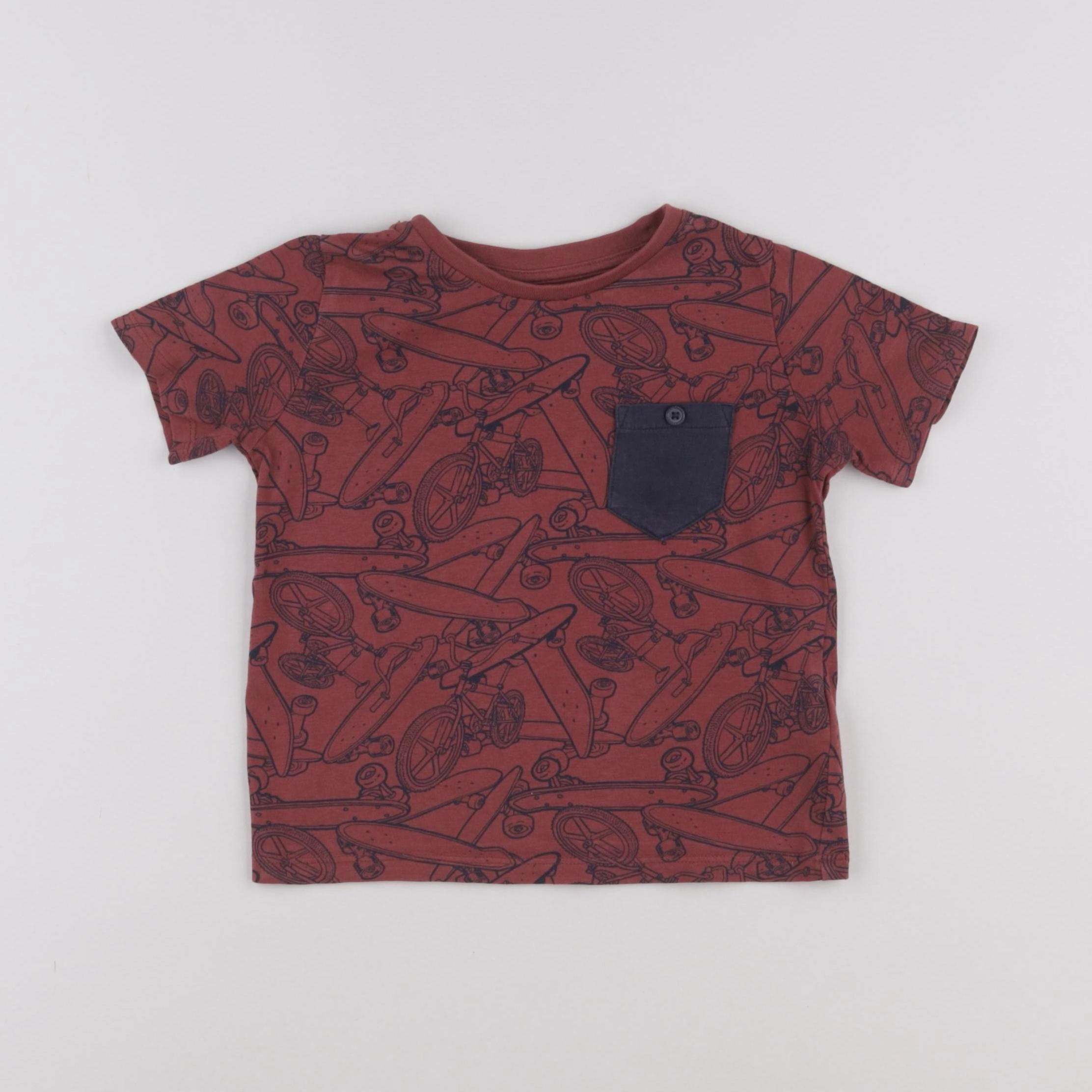 Vertbaudet - tee-shirt rouge - 3 ans