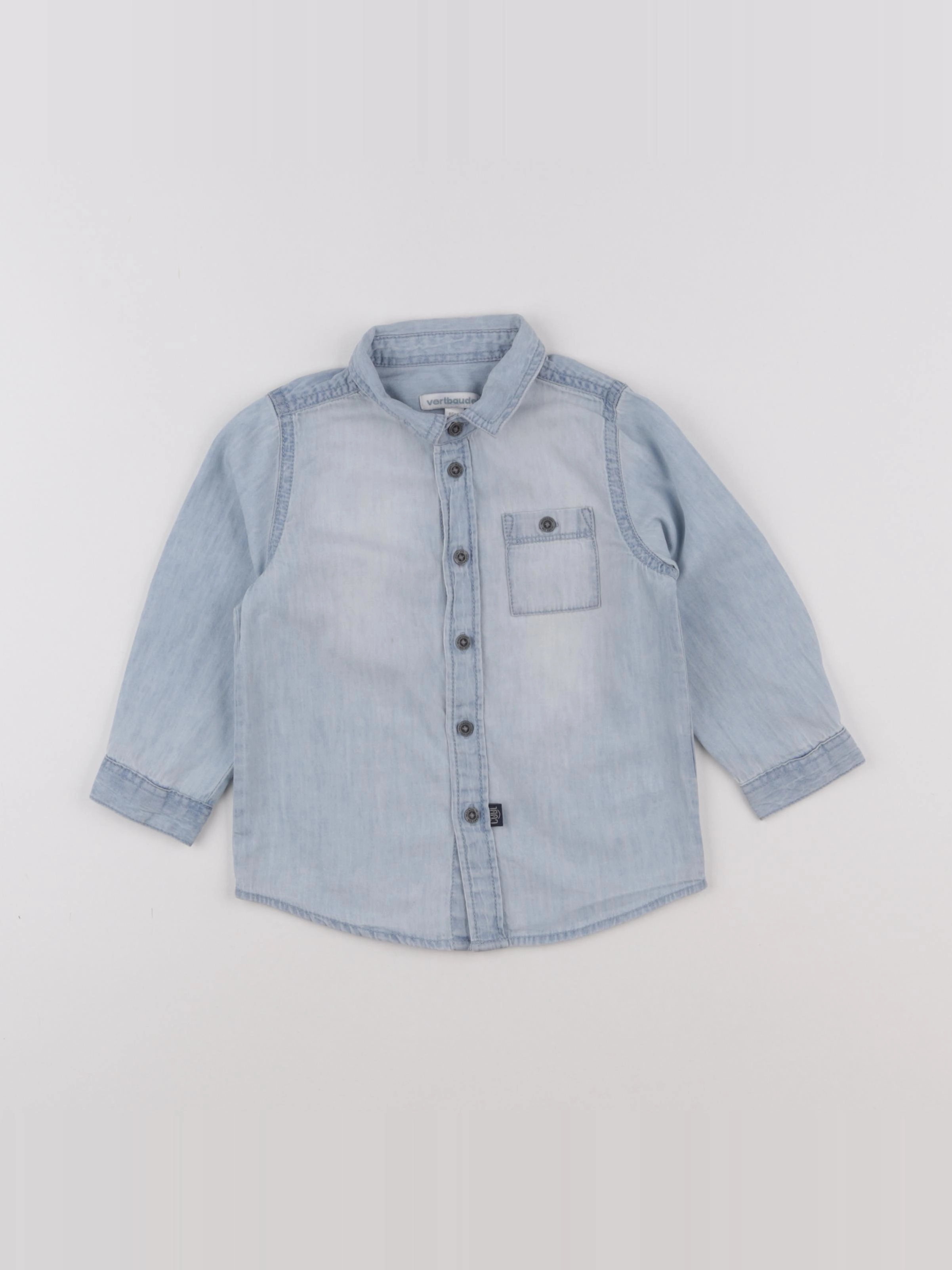 Vertbaudet - chemise bleu - 24 mois