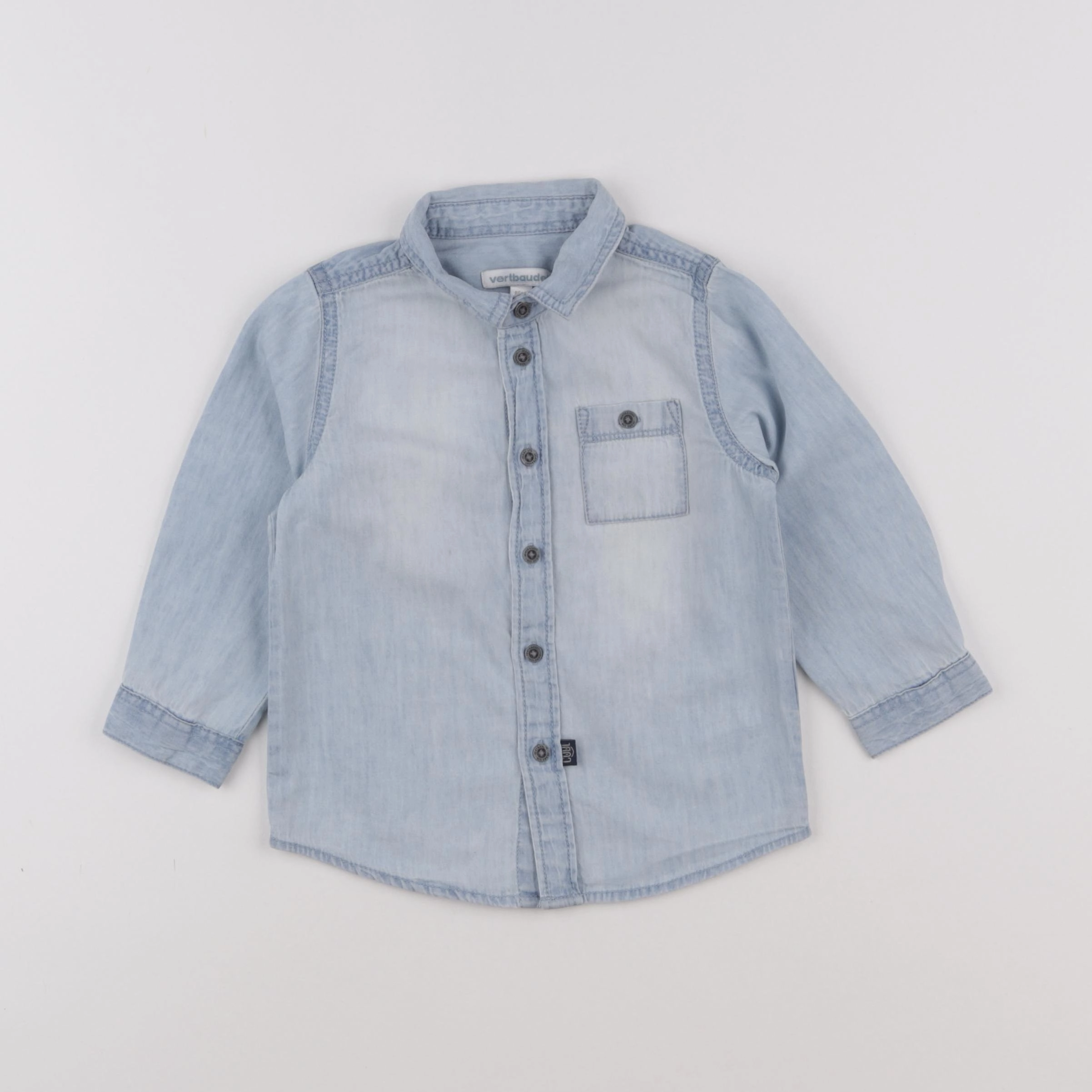 Vertbaudet - chemise bleu - 24 mois